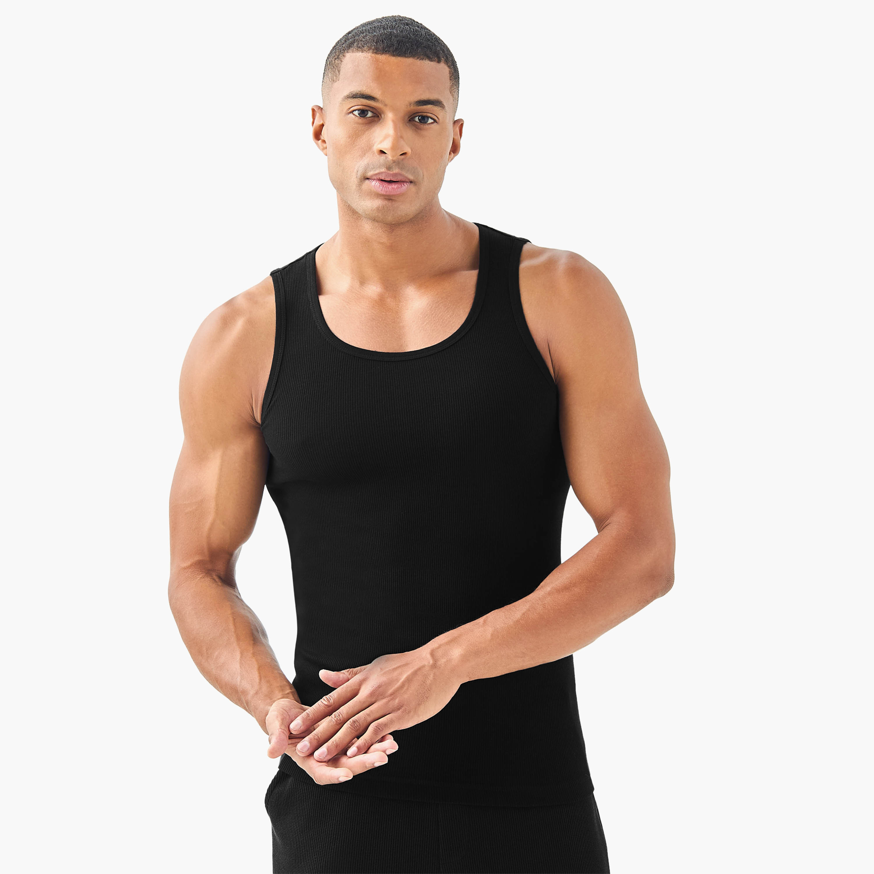 Men Ribbed Vest - Pack of 3-men-clothing-tshirtsandpolos-vests-image-1