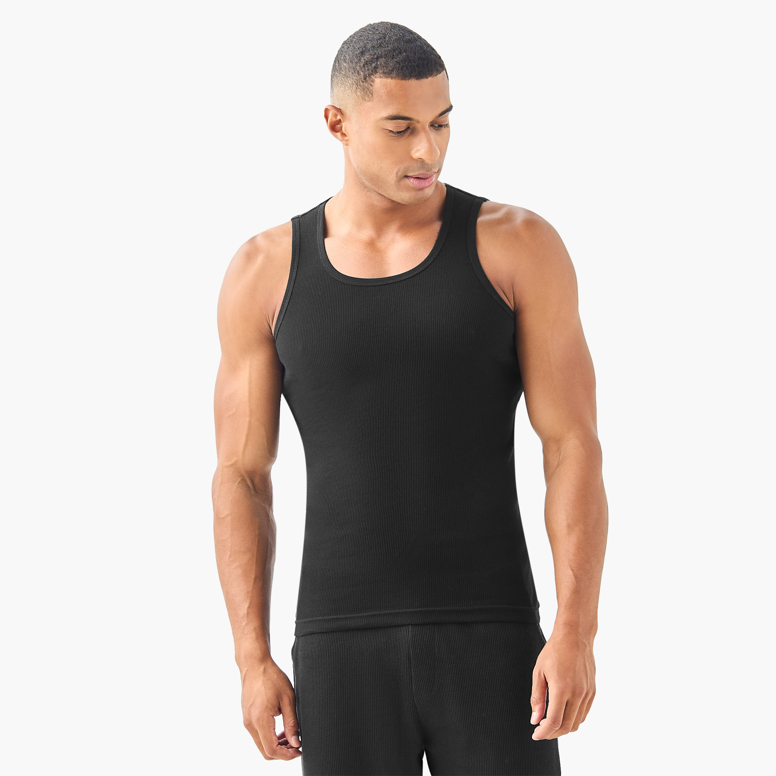 Set of 3 - Ribbed Vest-men-clothing-innerwear-vests-image-4