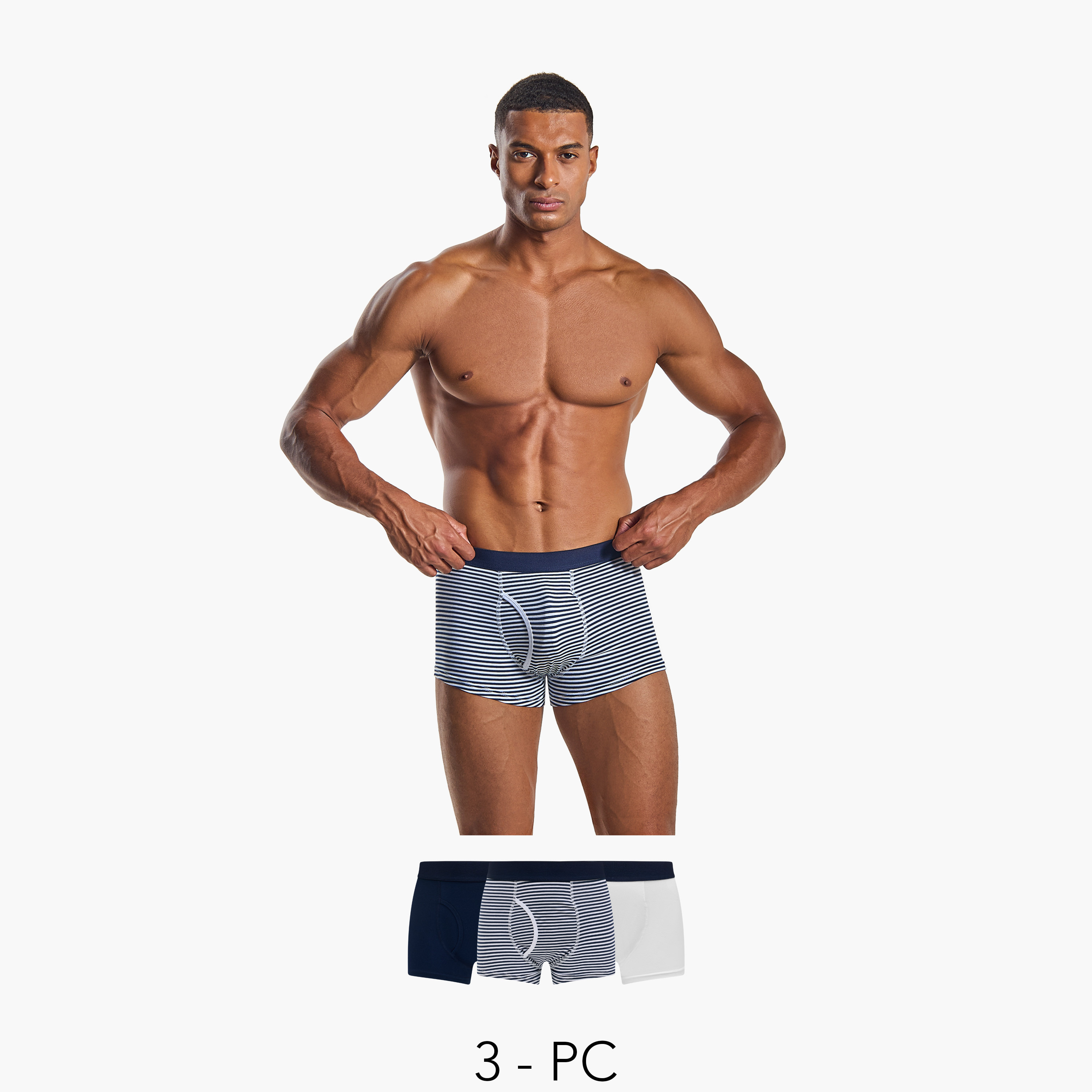 Men Assorted Trunks - Pack of 3-men-clothing-innerwear-underwear-image-1