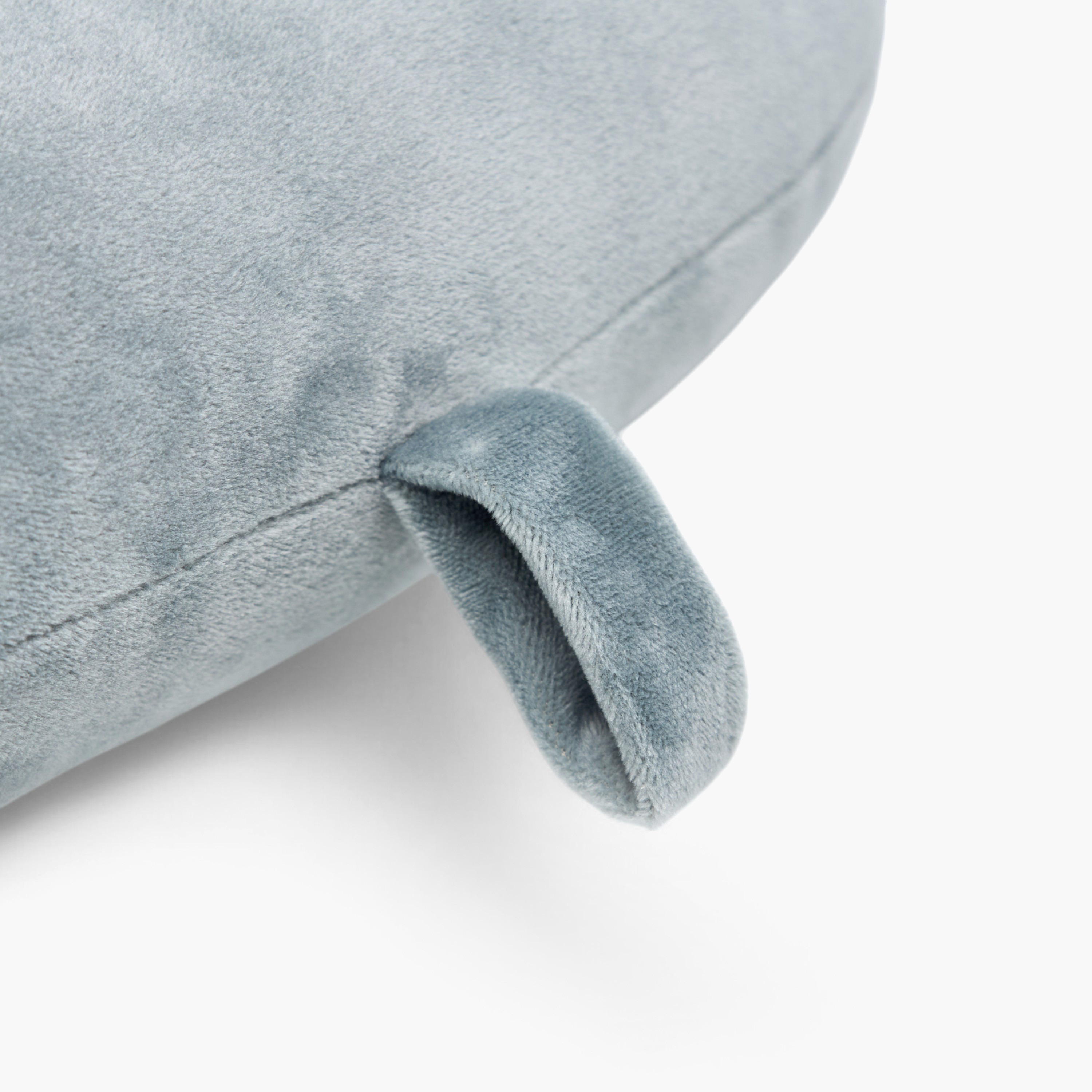 Velour Travel Neck Pillow with Snap Button Closure-travel-pillows-image-3