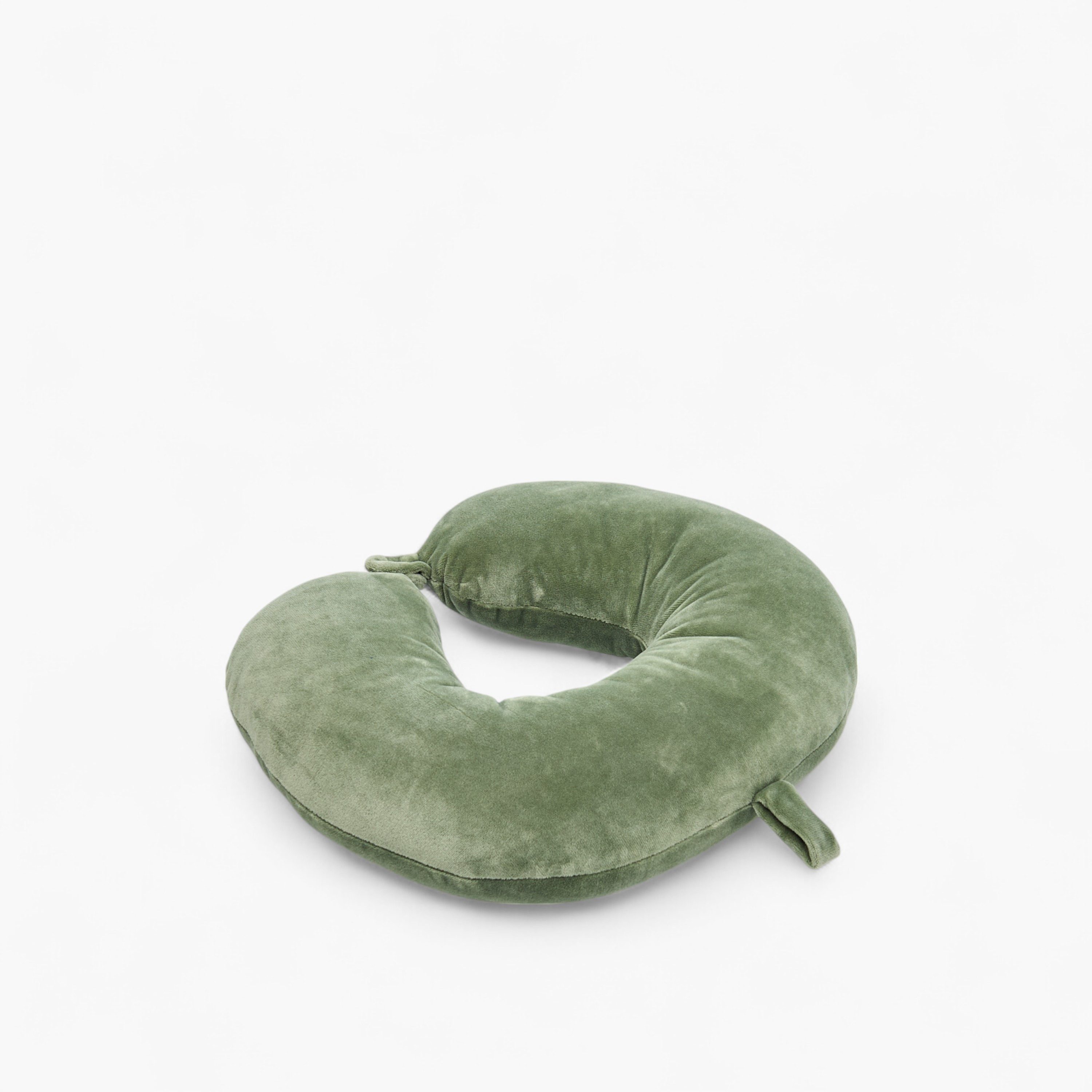 Velour Neck Pillow with Snap Button Closure-travel-pillows-image-2