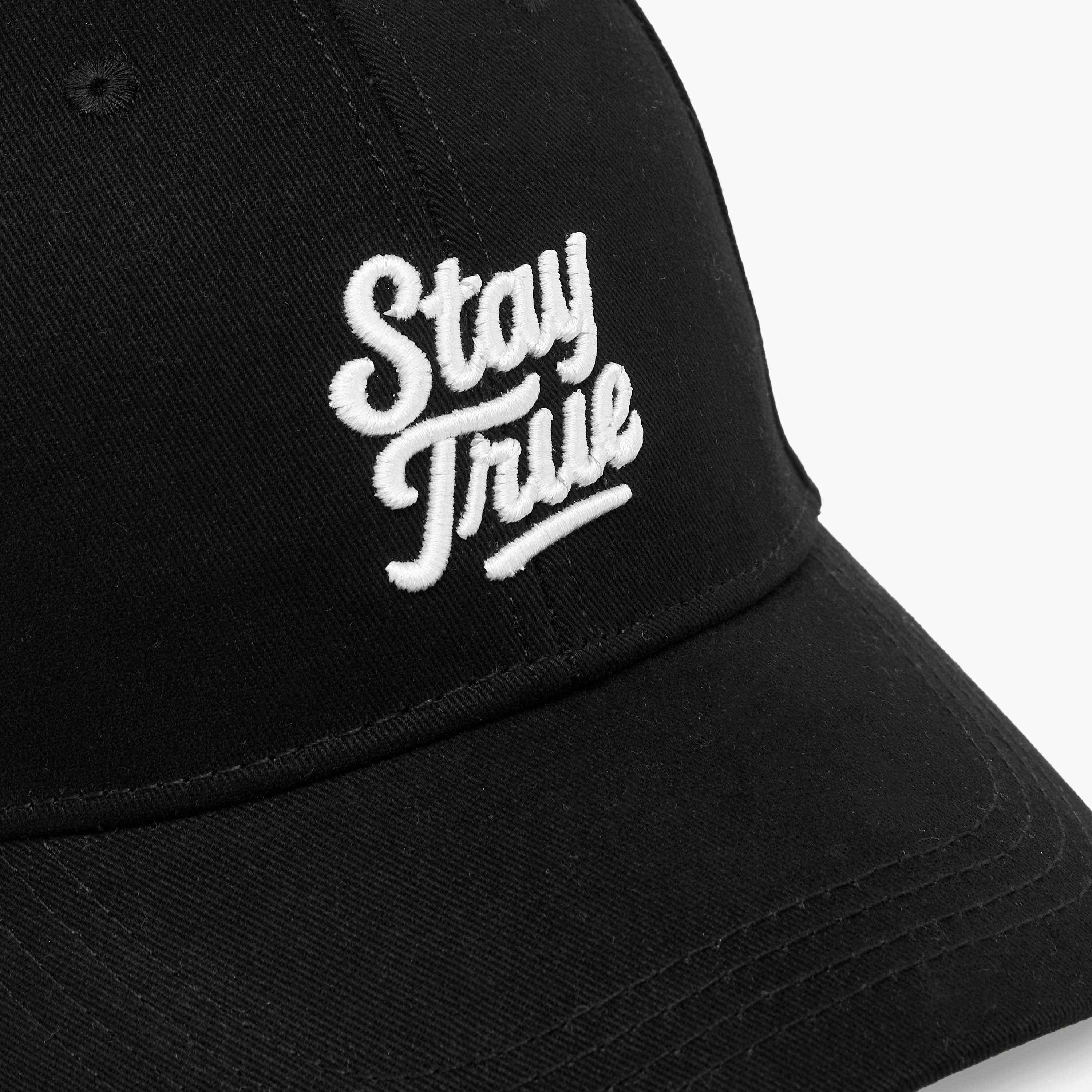 Slogan Embroidered Cap with Buckled Strap Closure-men-caps-image-5