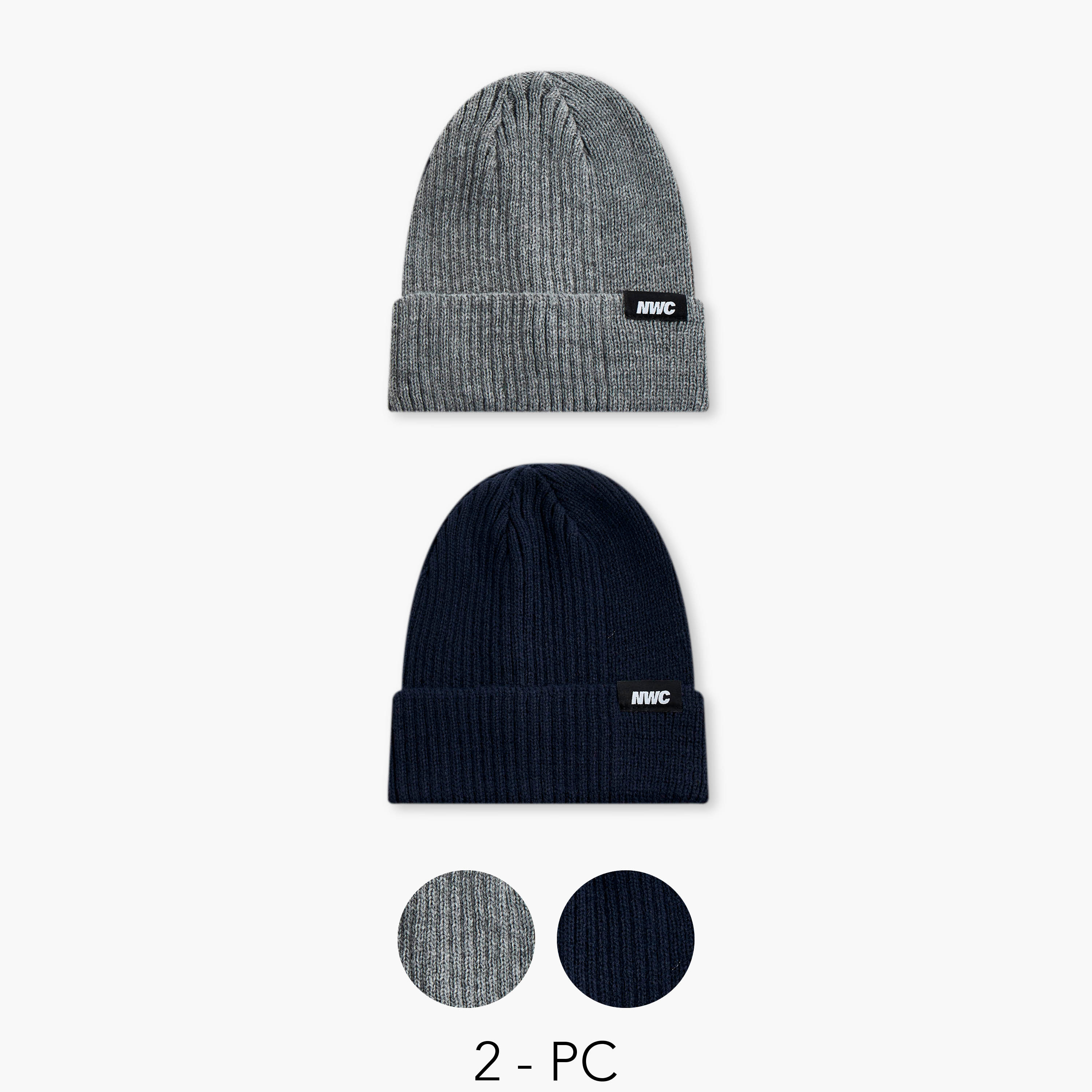 كاب بيني مضلعة للرجال - طقم من 2-men-caps-image-1