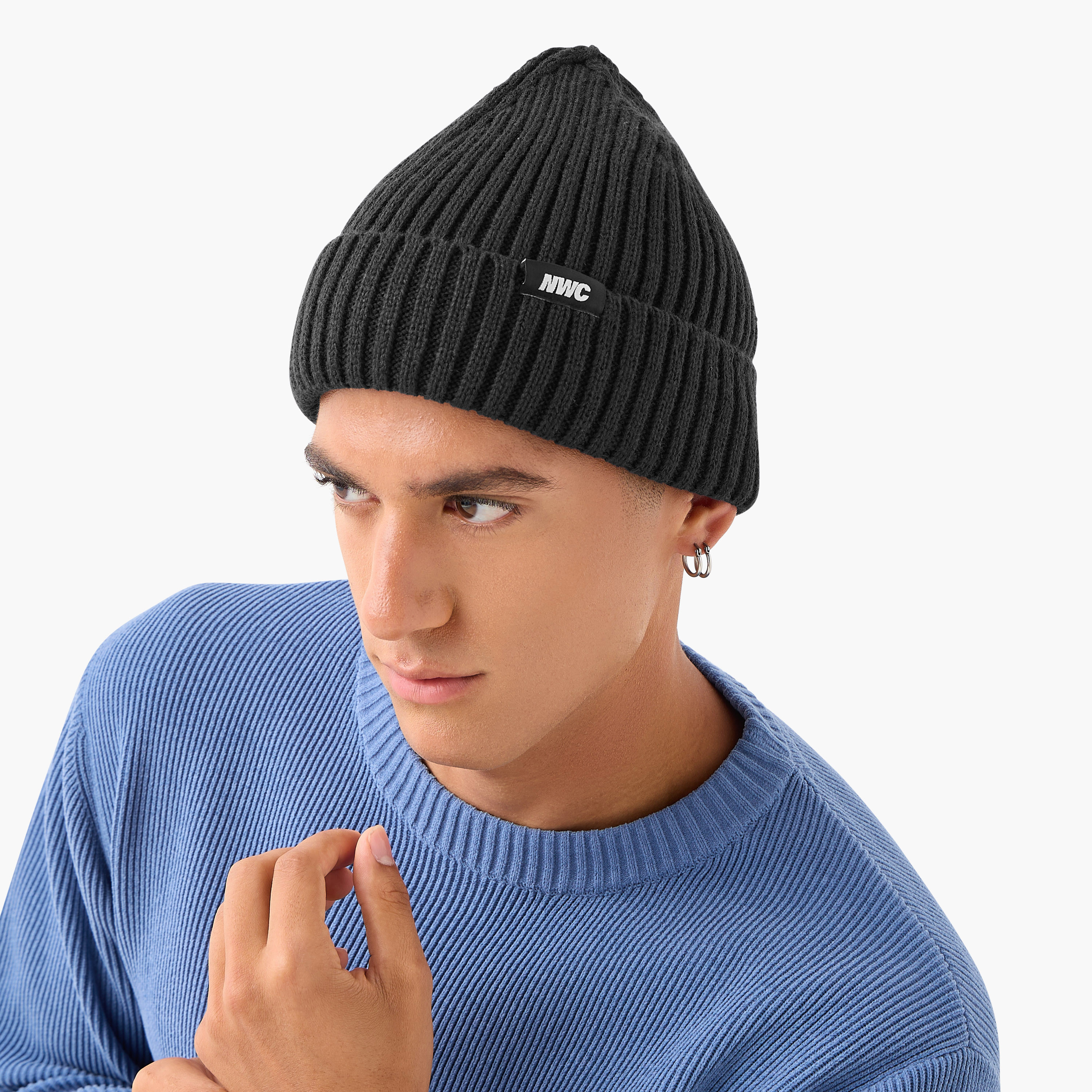 Men Ribbed Beanie Cap - Set of 3-men-caps-image-3