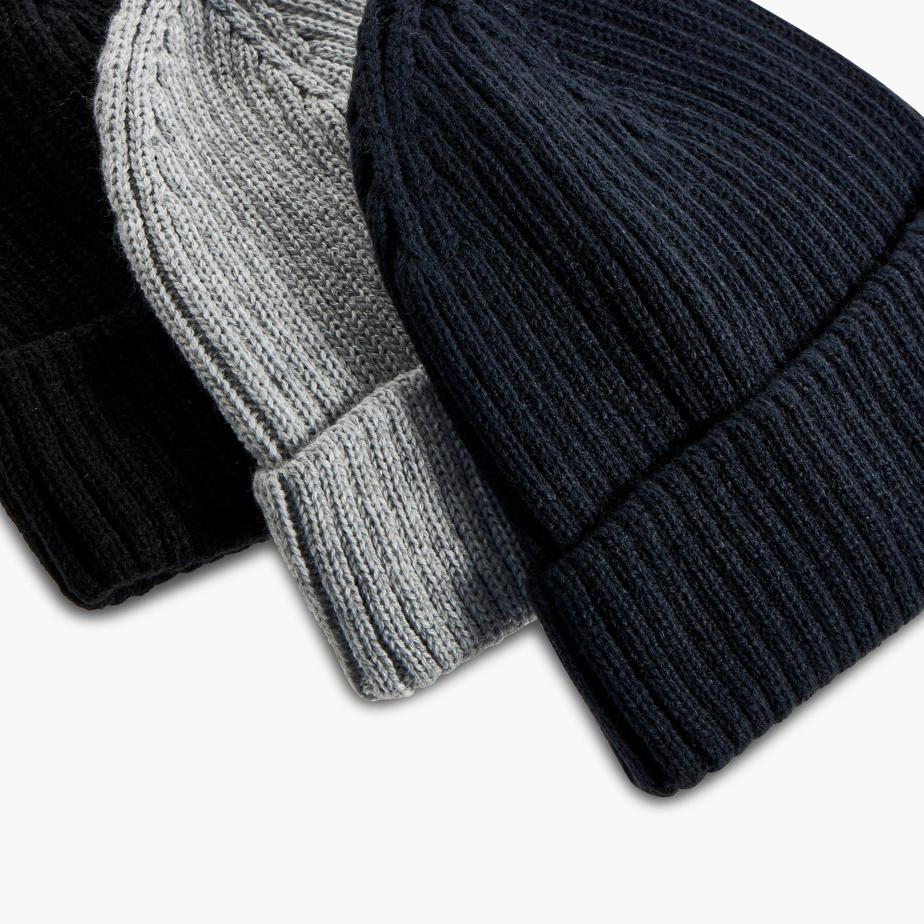 Men Ribbed Beanie Cap - Set of 3-men-caps-image-6