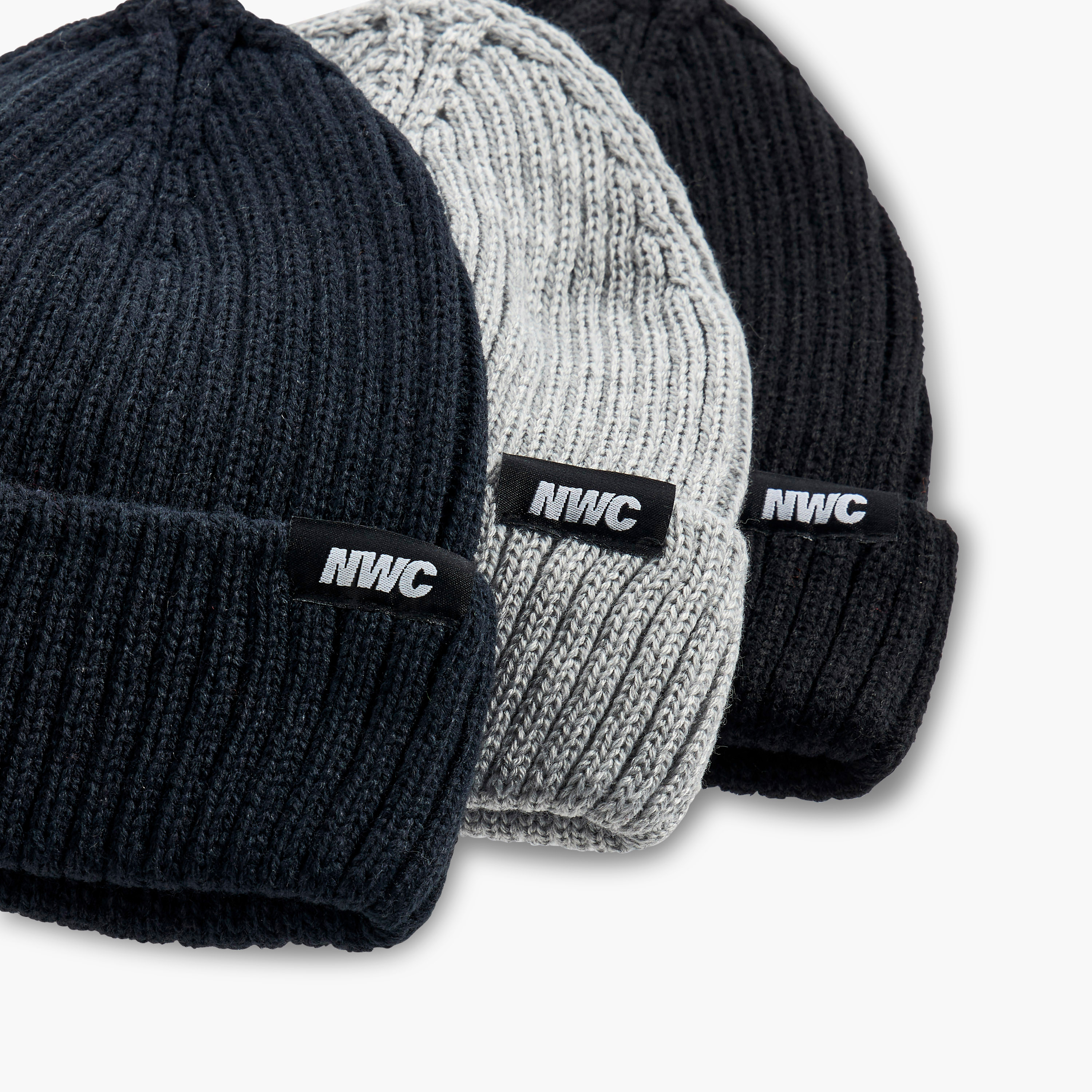 Men Ribbed Beanie Cap - Set of 3-men-caps-image-7