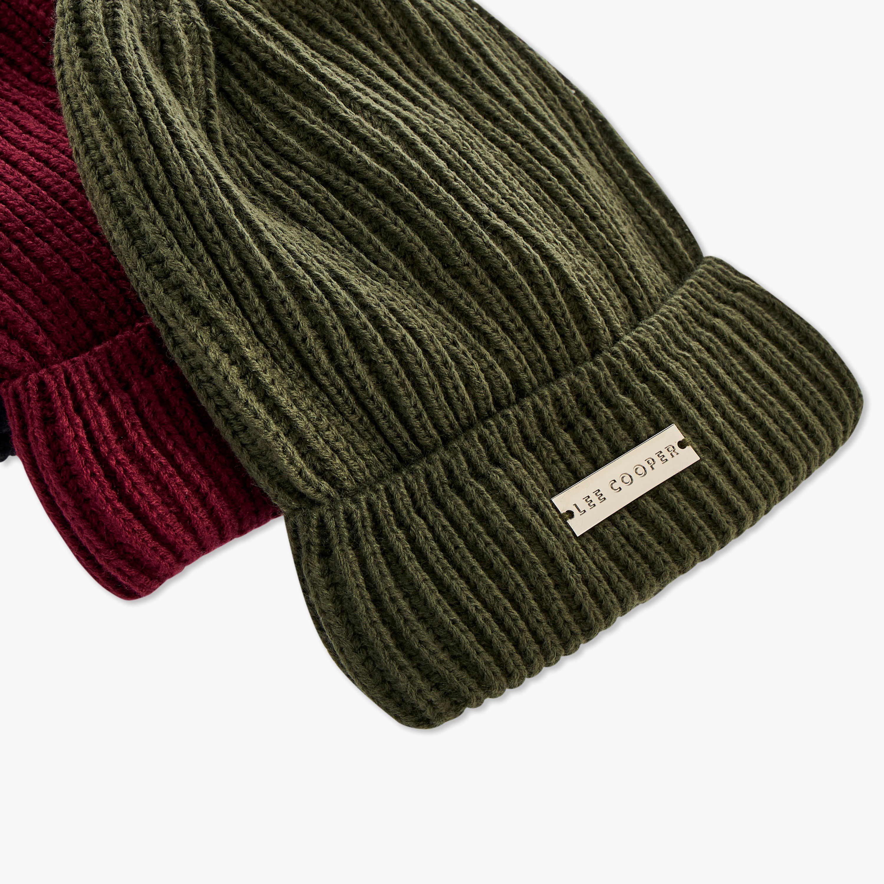 Men Ribbed Beanie Cap - Set of 3-men-caps-image-6