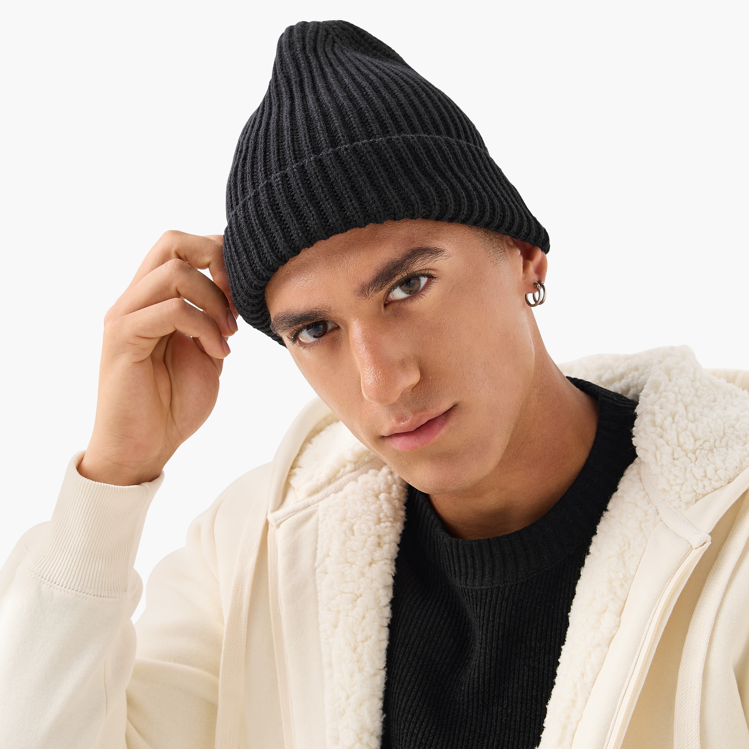 Men Ribbed Beanie Cap - Set of 3-men-caps-image-2