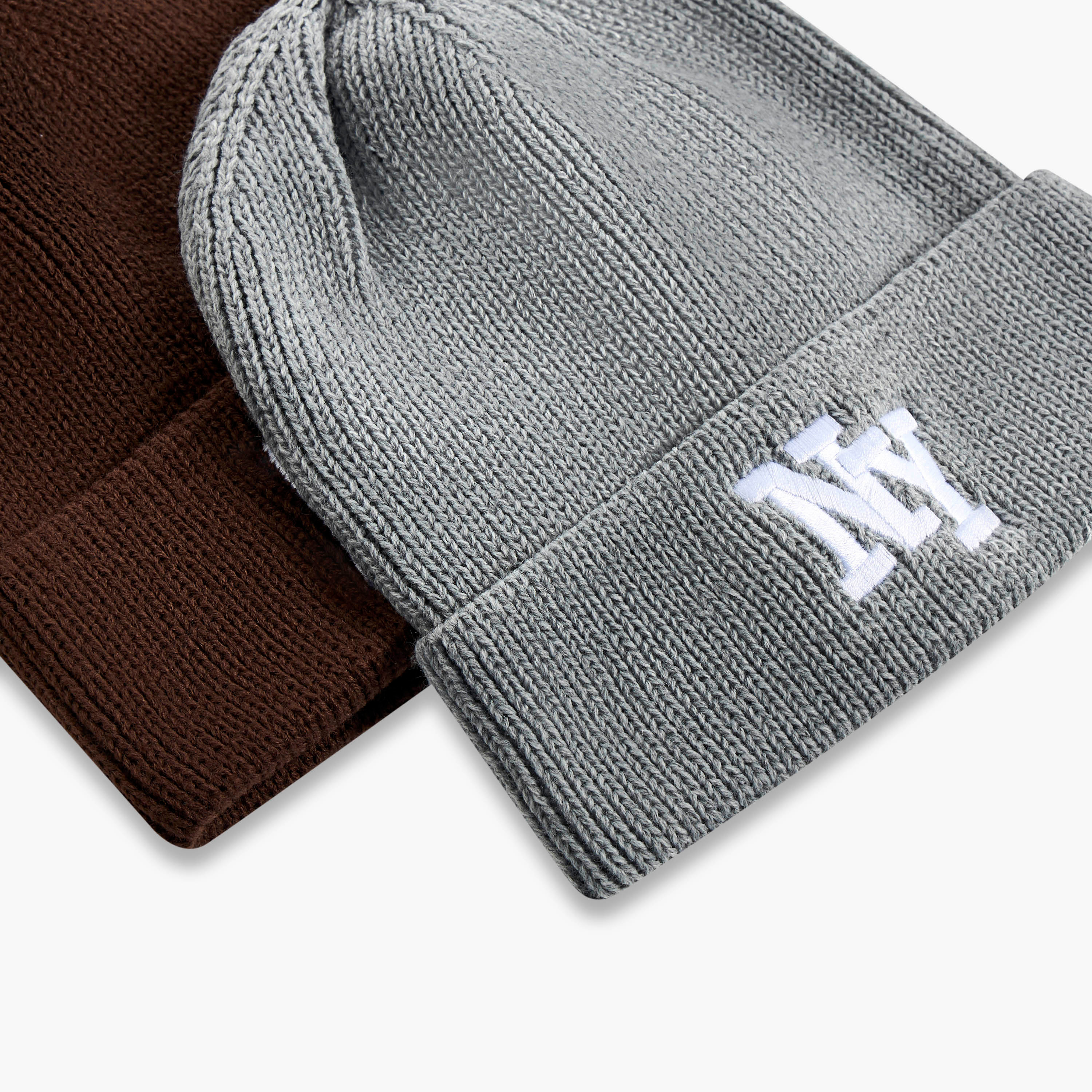 Men Ribbed Beanie Cap - Set of 2-men-caps-image-5