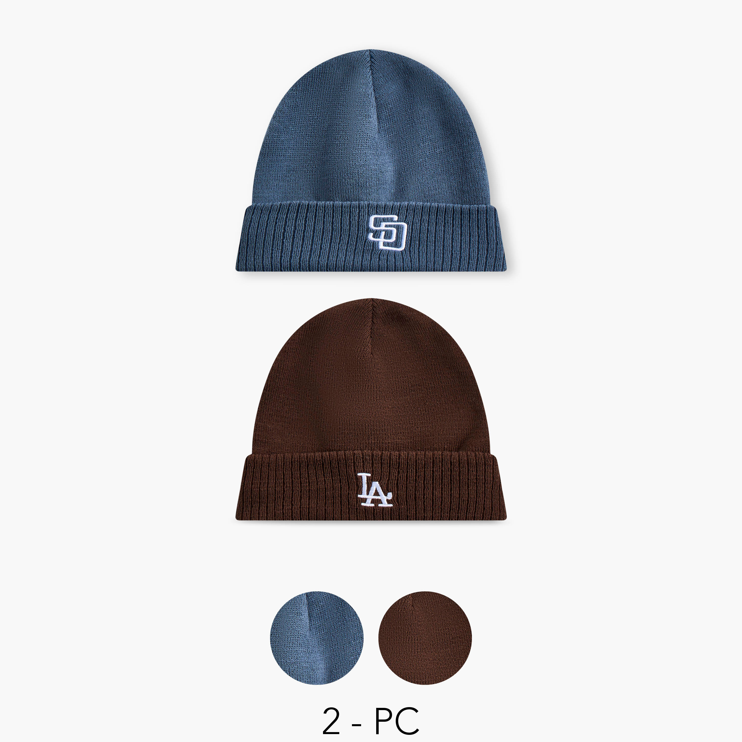 كاب بيني مضلعة للرجال - طقم من 2-men-caps-image-1