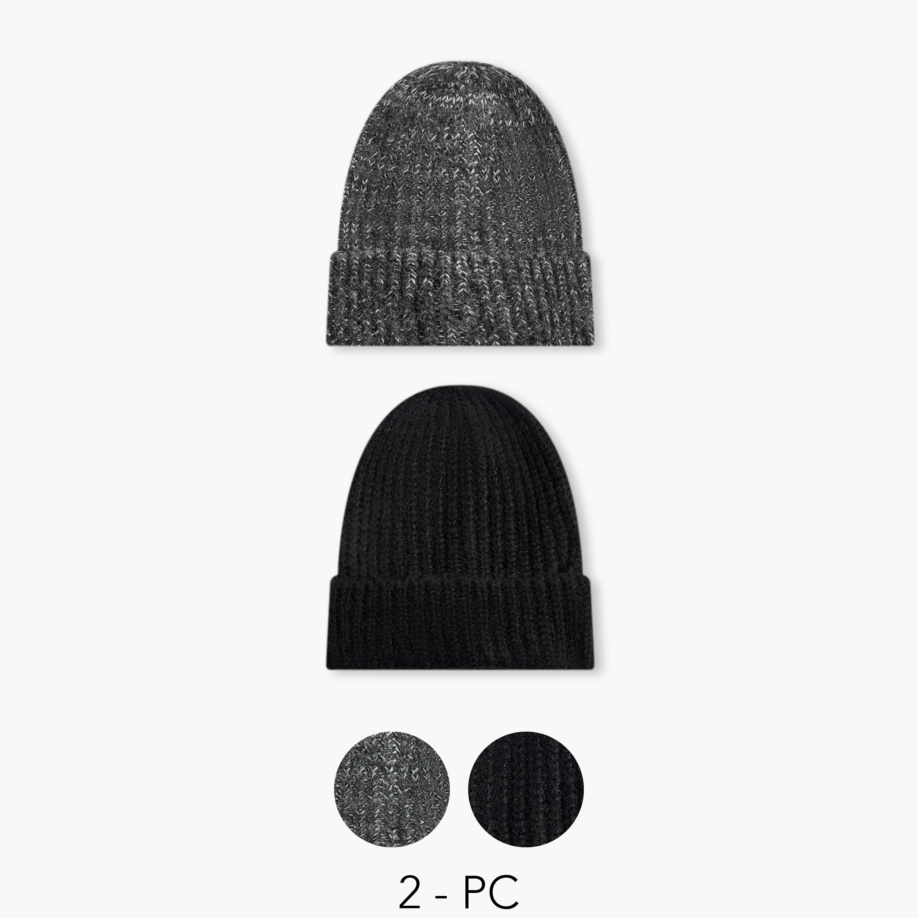 كاب بيني مضلعة للرجال - طقم من 2-men-caps-image-1