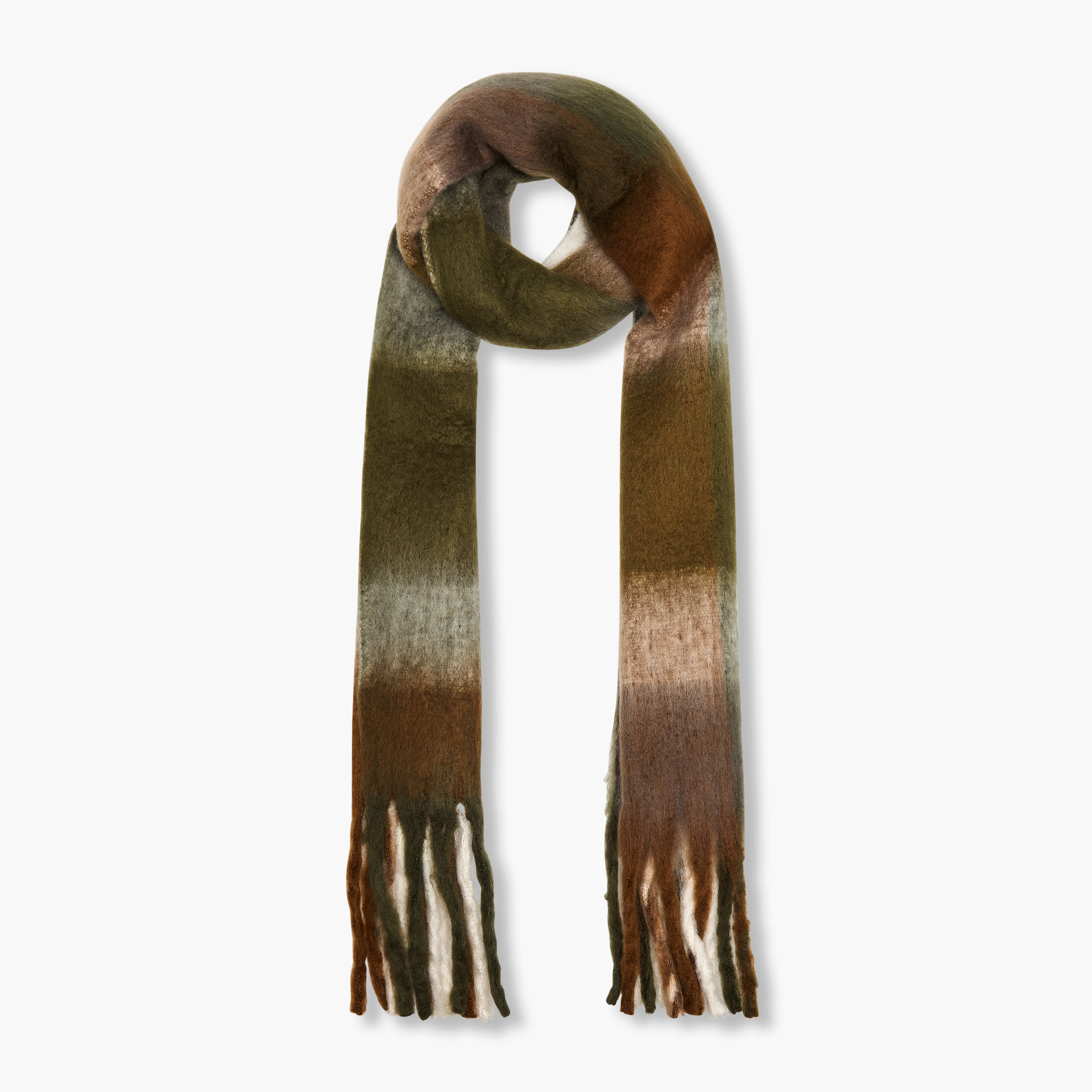 Checked Fringe Detail Scarf-men-scarvesandgloves-image-1