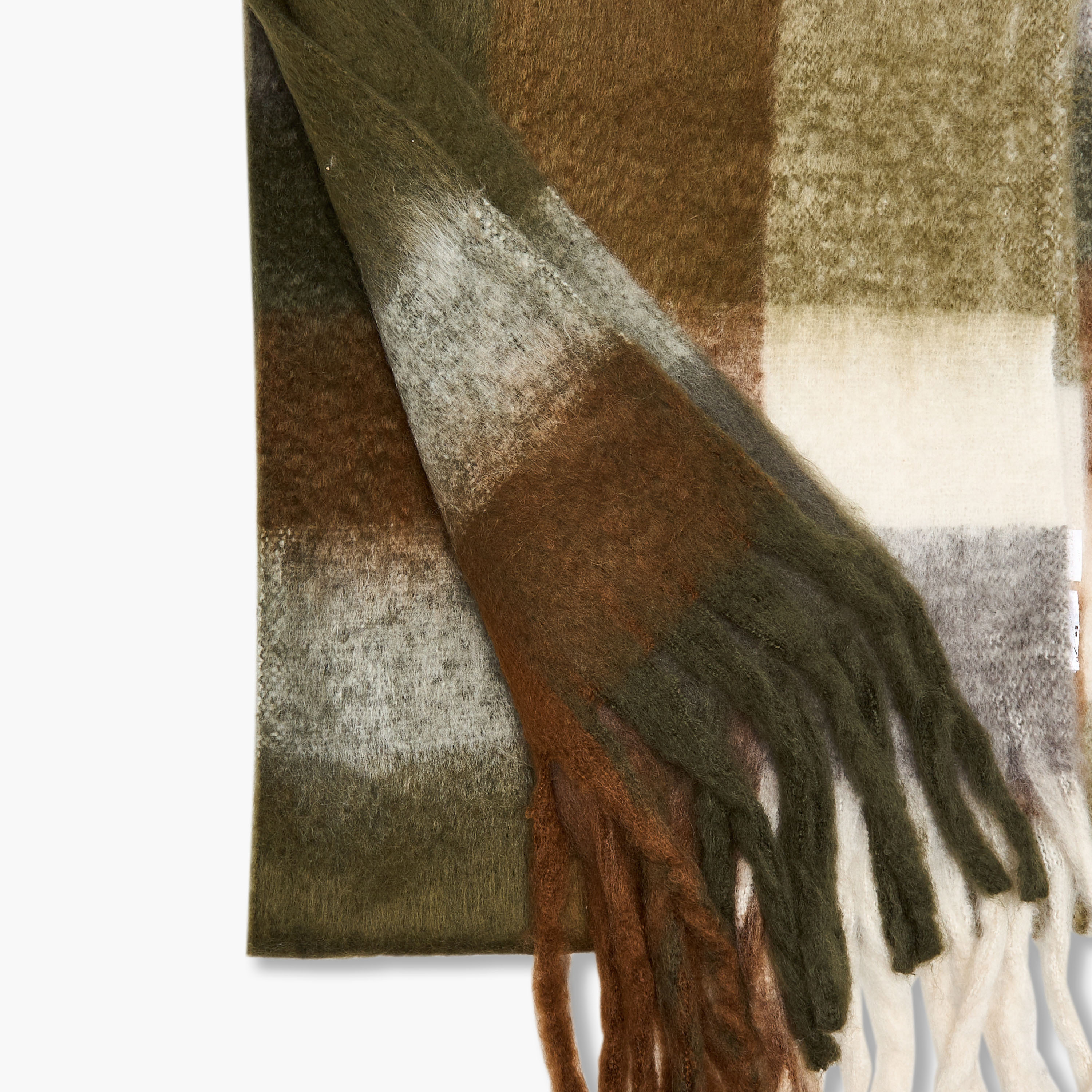 Checked Fringe Detail Scarf-men-scarvesandgloves-image-4