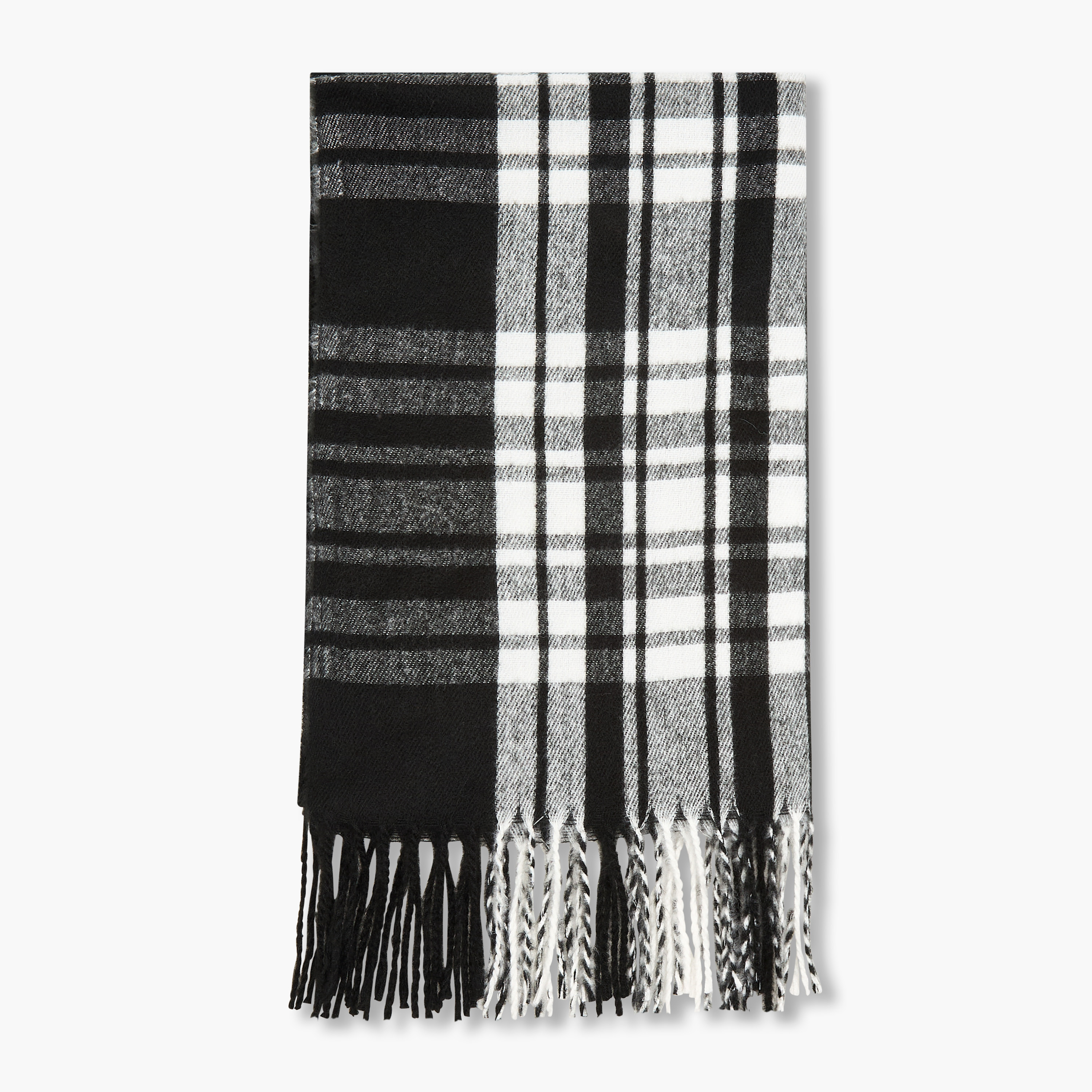 Checked Fringe Detail Scarf-men-scarvesandgloves-image-2