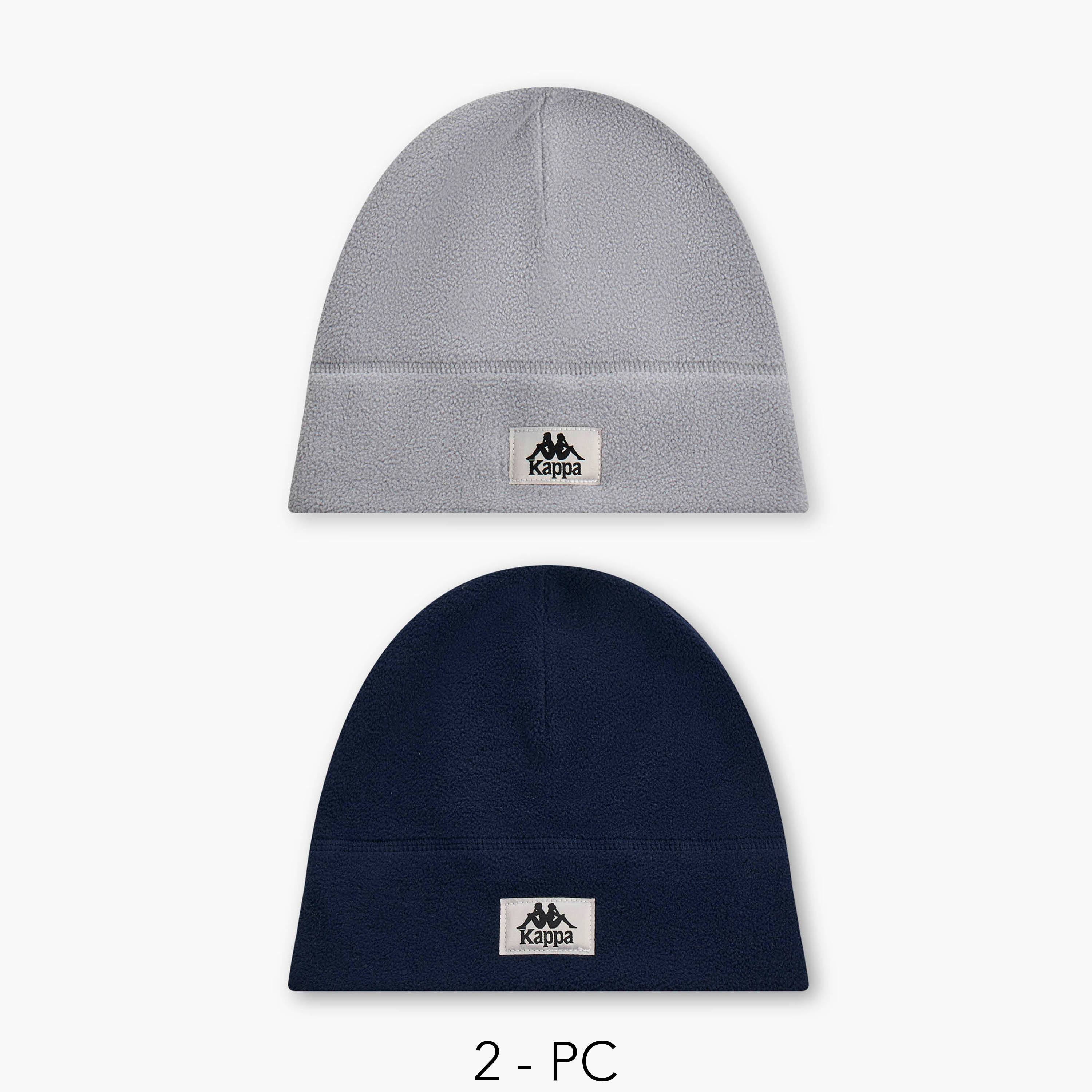 Kappa Men Ribbed Beanie Cap - Set of 2-men-caps-image-1