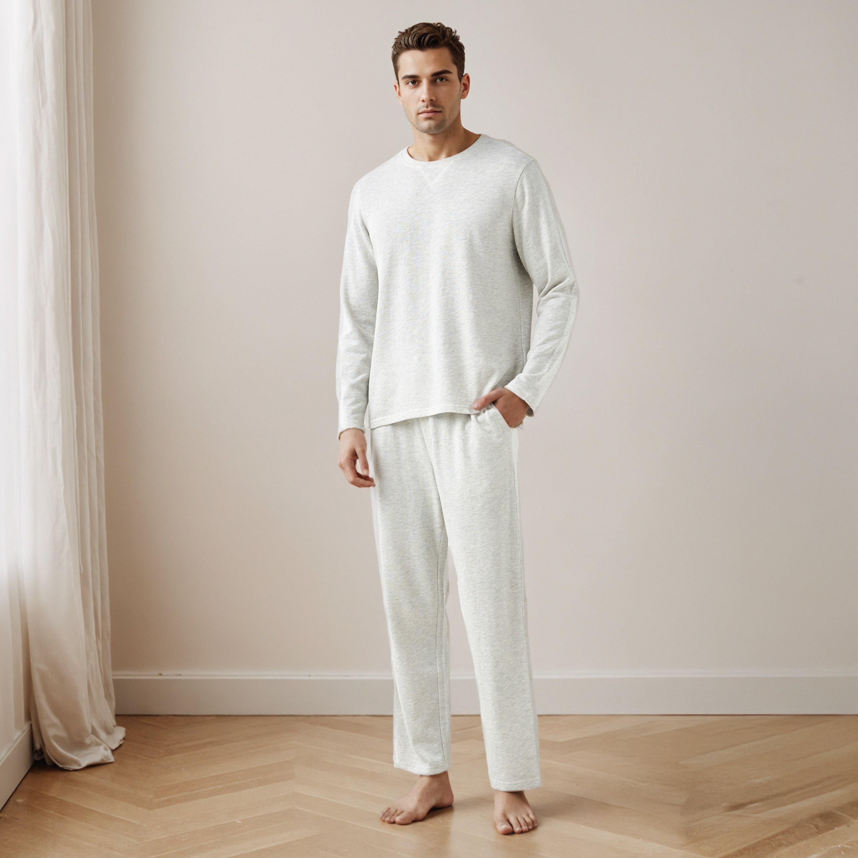Drawstring Closure Pyjama Set-men-clothing-nightwear-sets-image-1