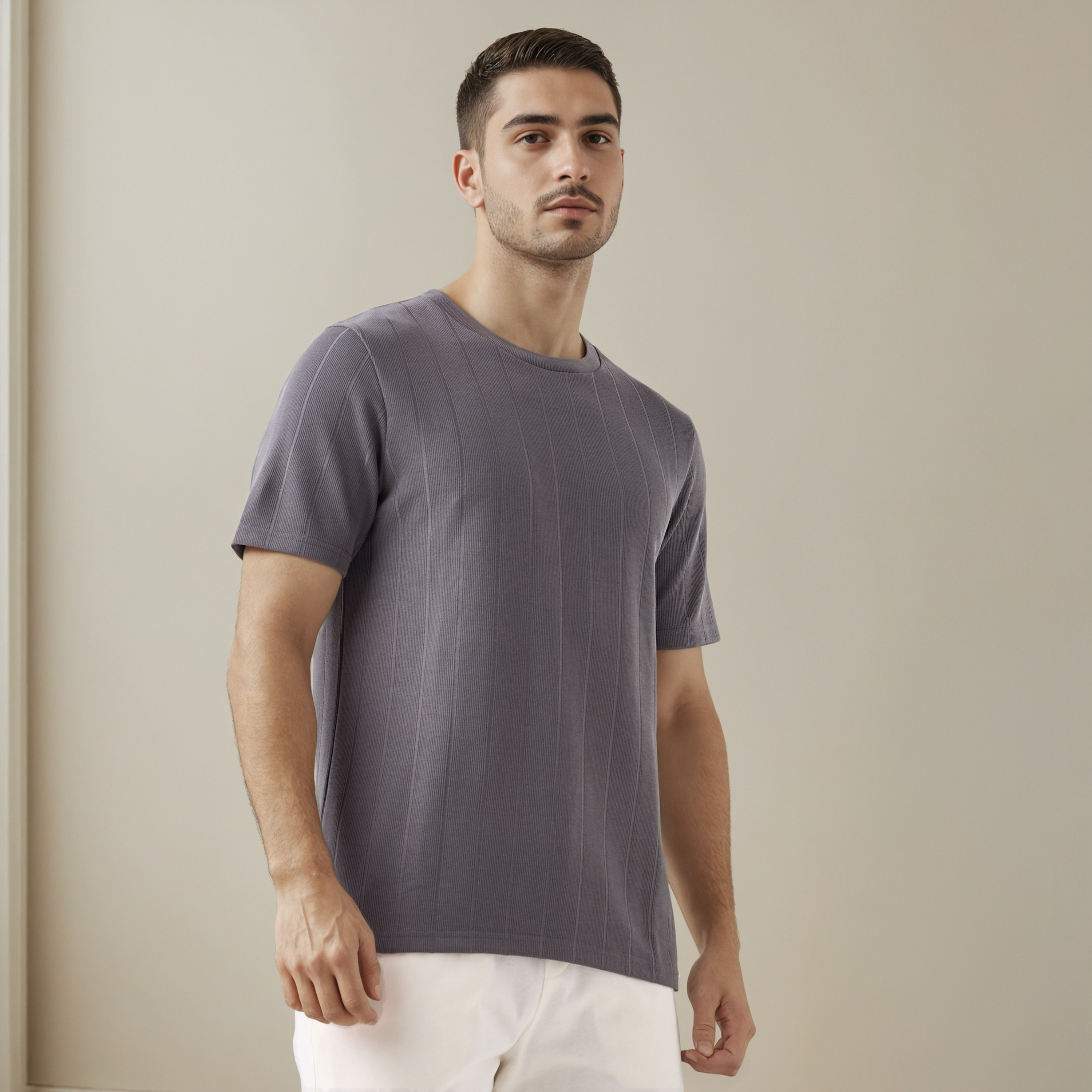 Men Cotton Textured Nightwear Set-men-clothing-nightwear-sets-image-2