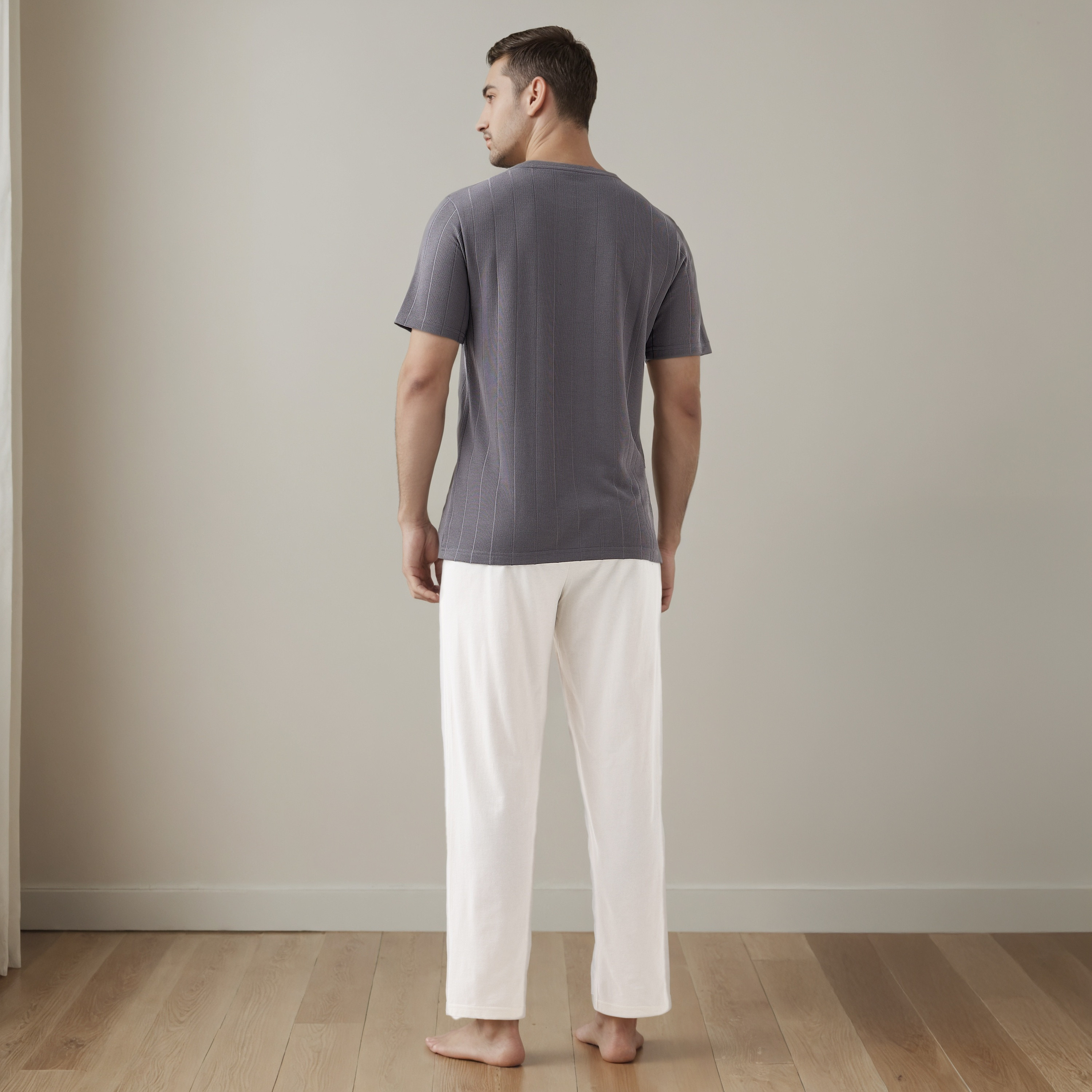 Men Cotton Textured Nightwear Set-men-clothing-nightwear-sets-image-5