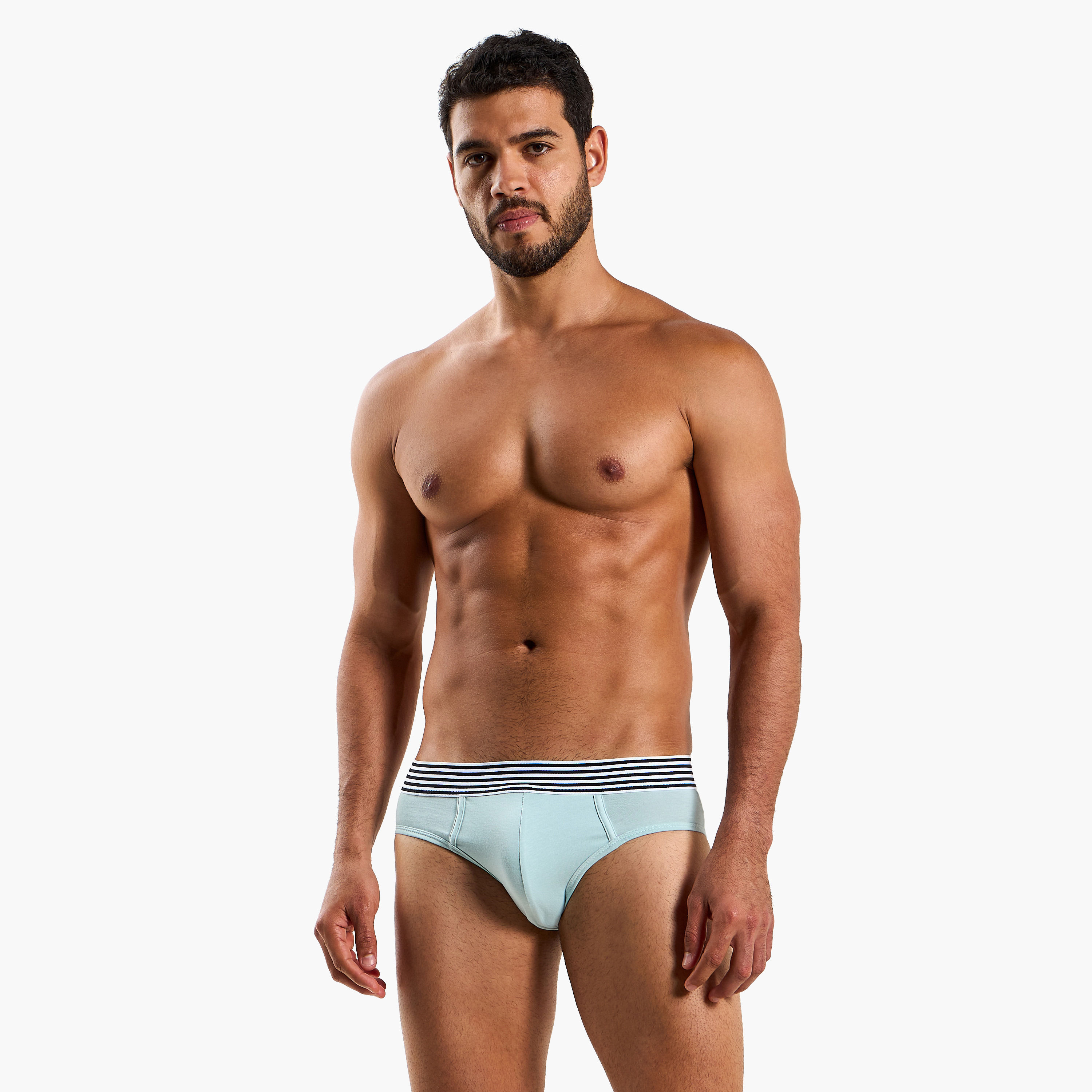Men Striped Waistband Cotton Briefs - Pack of 3-men-clothing-innerwear-underwear-image-3