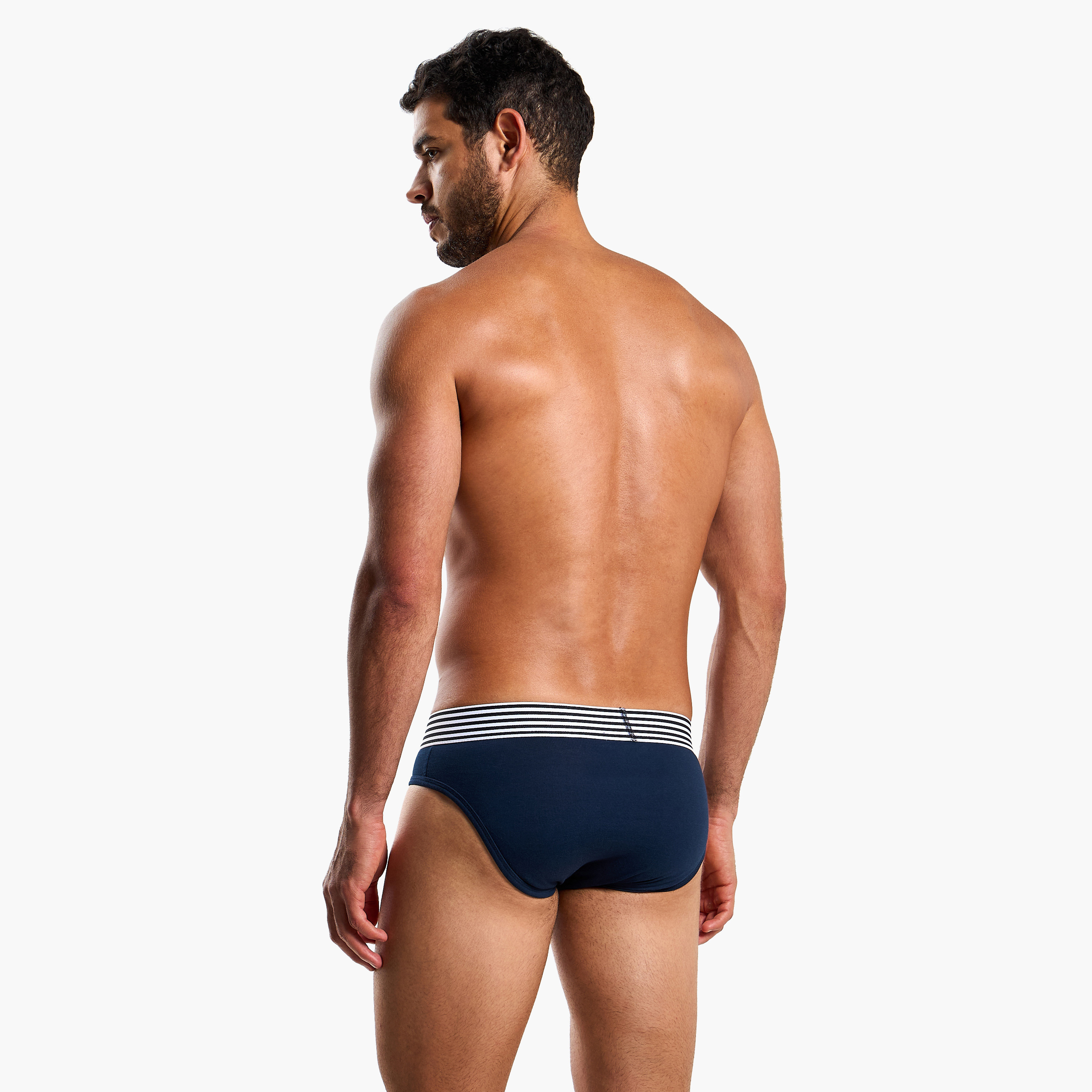 Men Striped Waistband Cotton Briefs - Pack of 3-men-clothing-innerwear-underwear-image-5