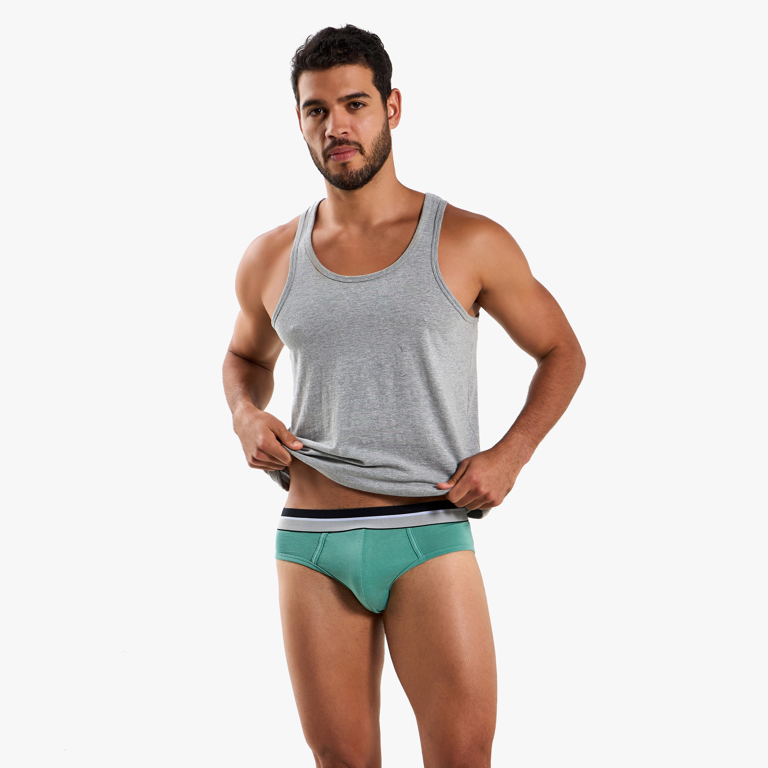 Men Contrast Waistband Cotton Briefs - Pack of 3-men-clothing-innerwear-underwear-image-4