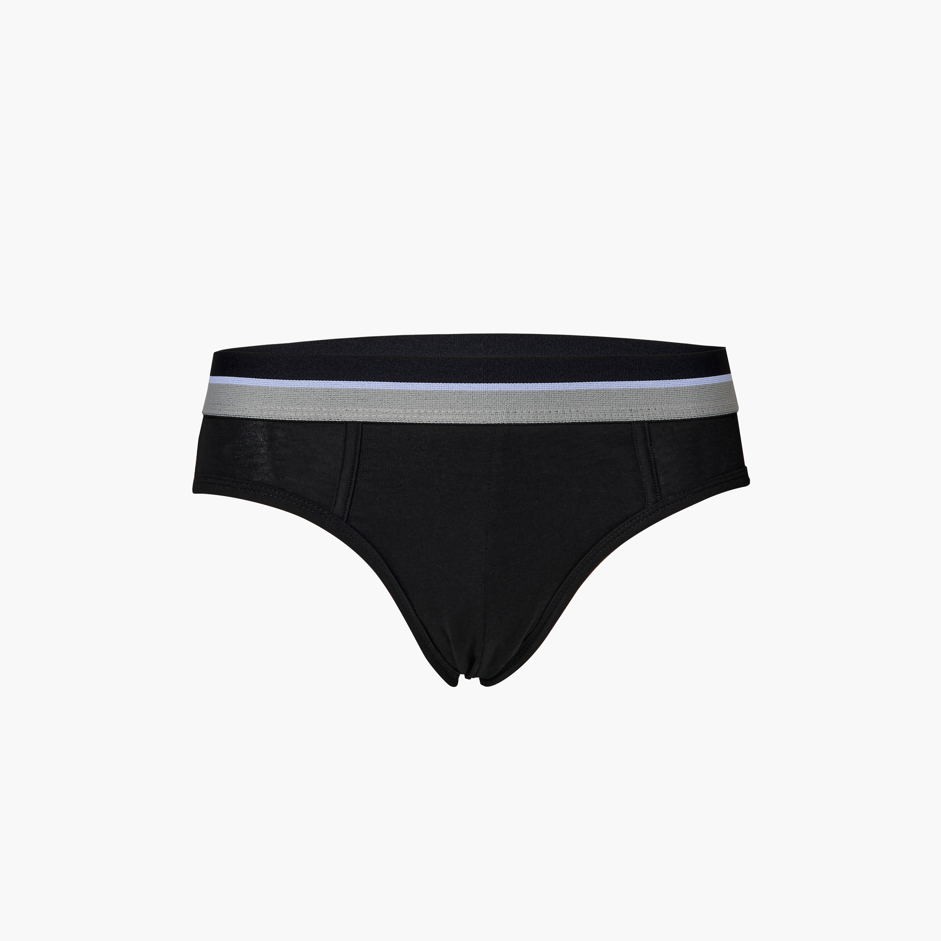 Men Contrast Waistband Cotton Briefs - Pack of 3-men-clothing-innerwear-underwear-image-8