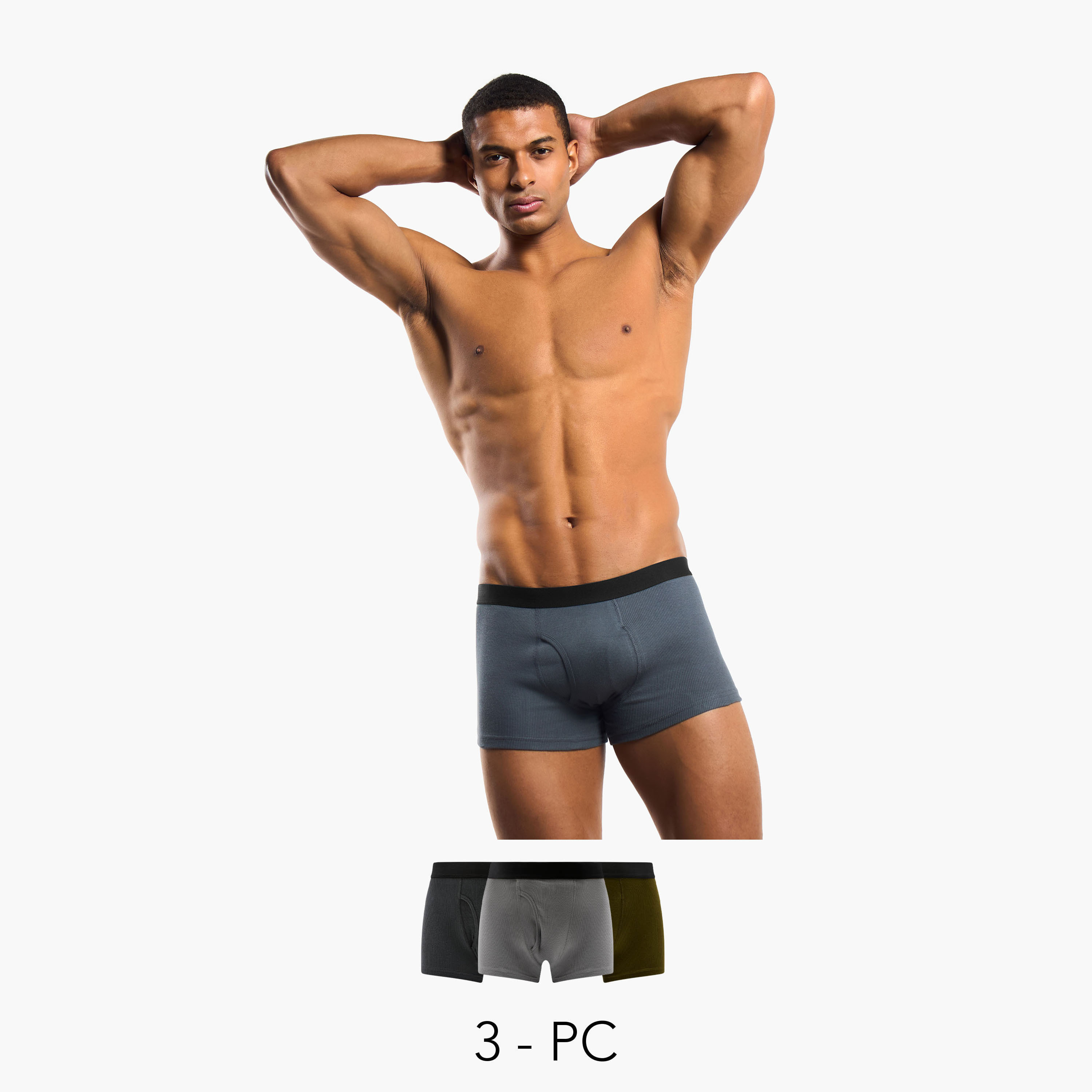 Men Ribbed Trunks - Pack of 3-men-clothing-innerwear-underwear-image-1