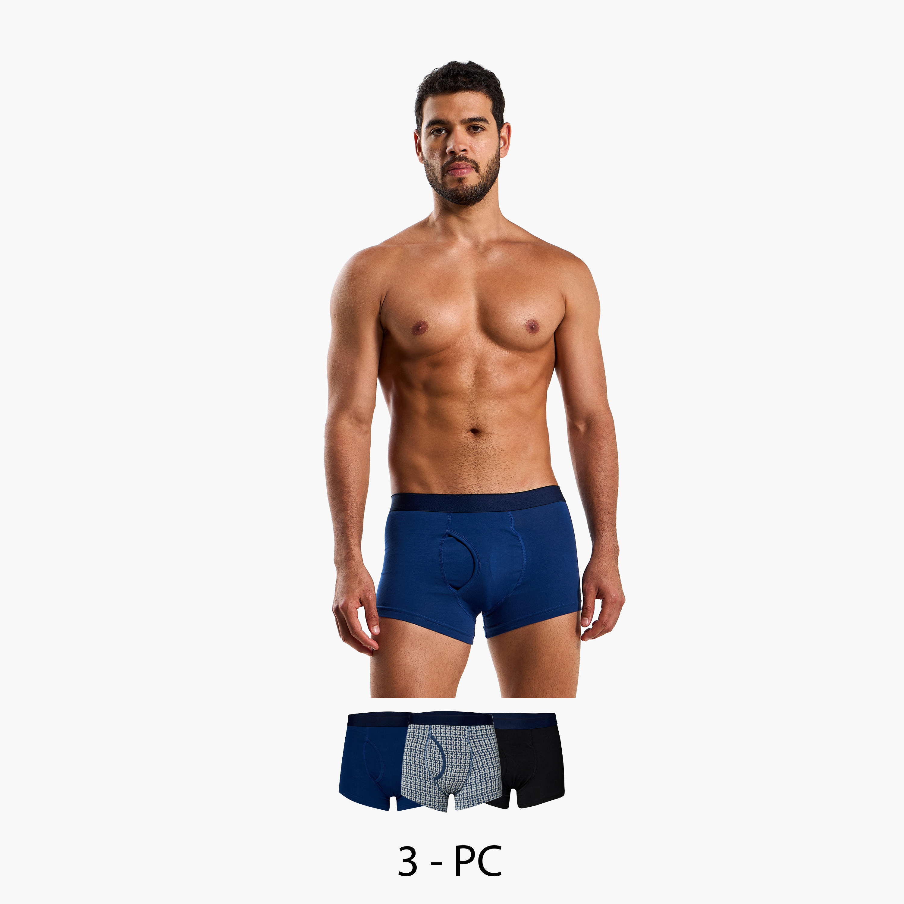 Men Assorted Trunks - Pack of 3-men-clothing-innerwear-underwear-image-1