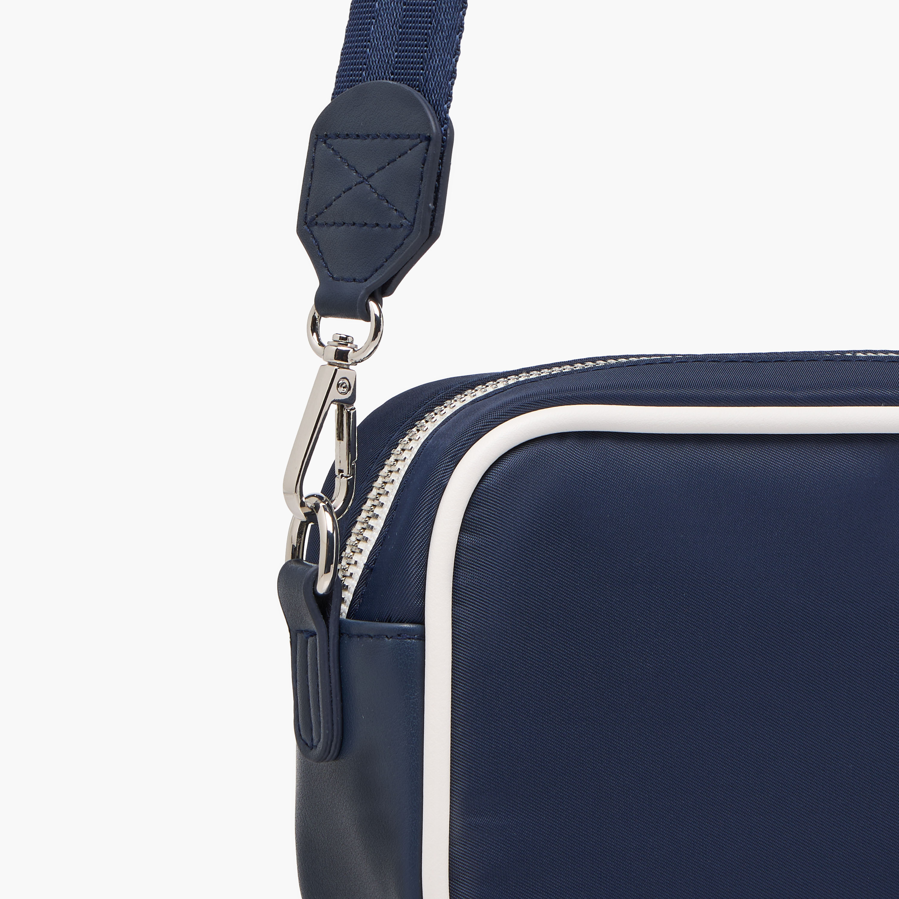 Men Panelled Crossbody Bag with Adjustable Strap-men-bags-image-5