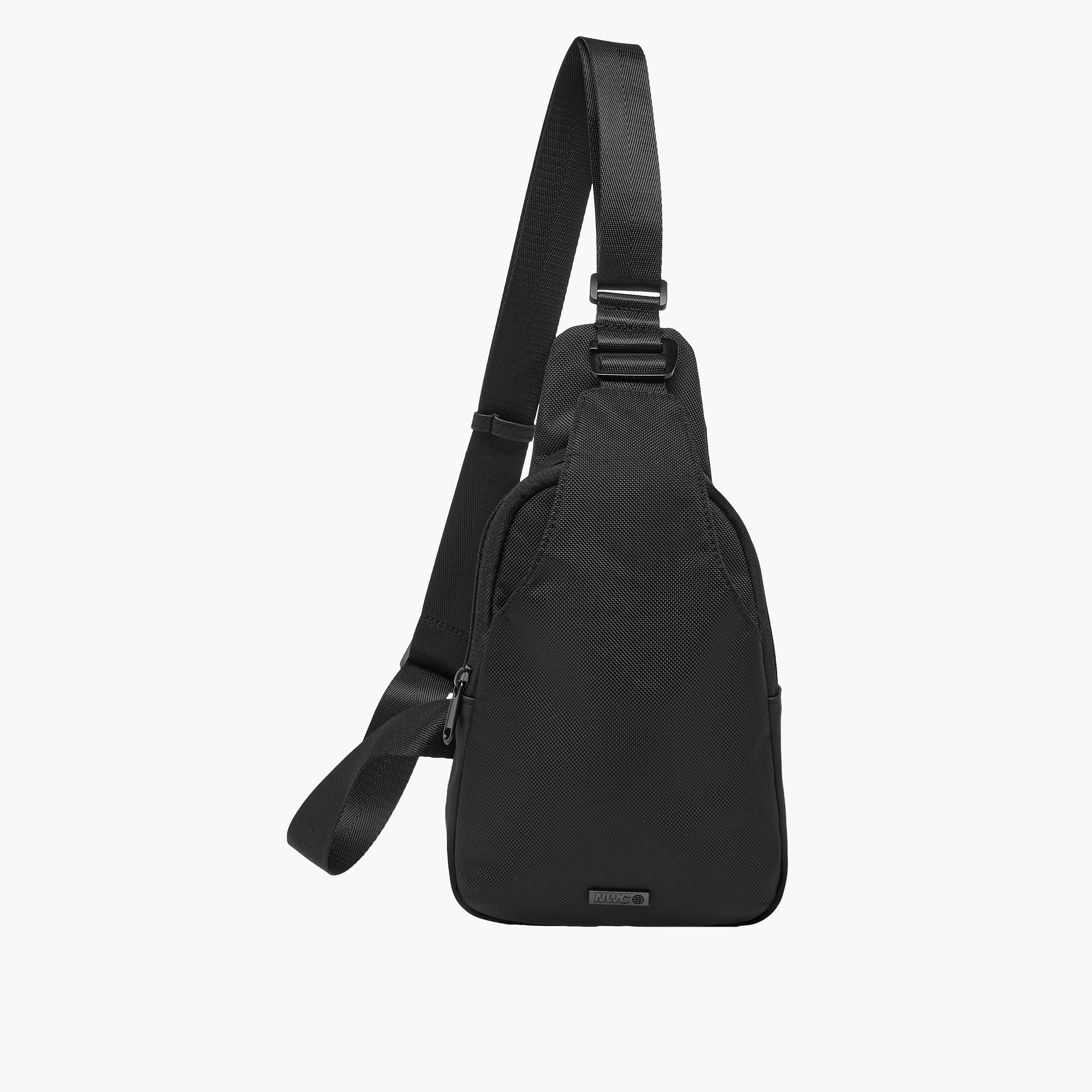 Textured Sling Backpack with Adjustable Strap-men-bags-image-1