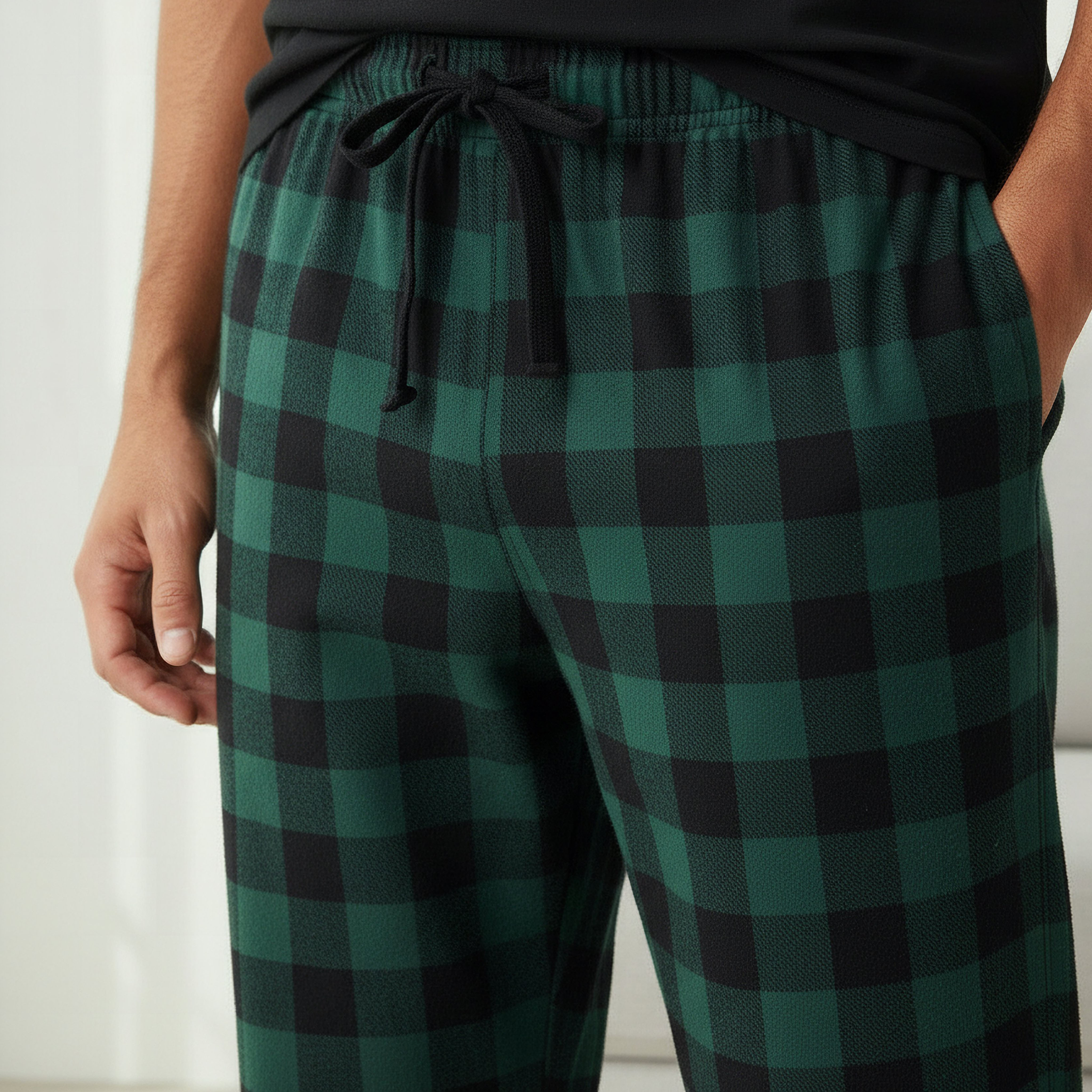 Men Cotton Checked Nightwear Set-men-clothing-nightwear-sets-image-5