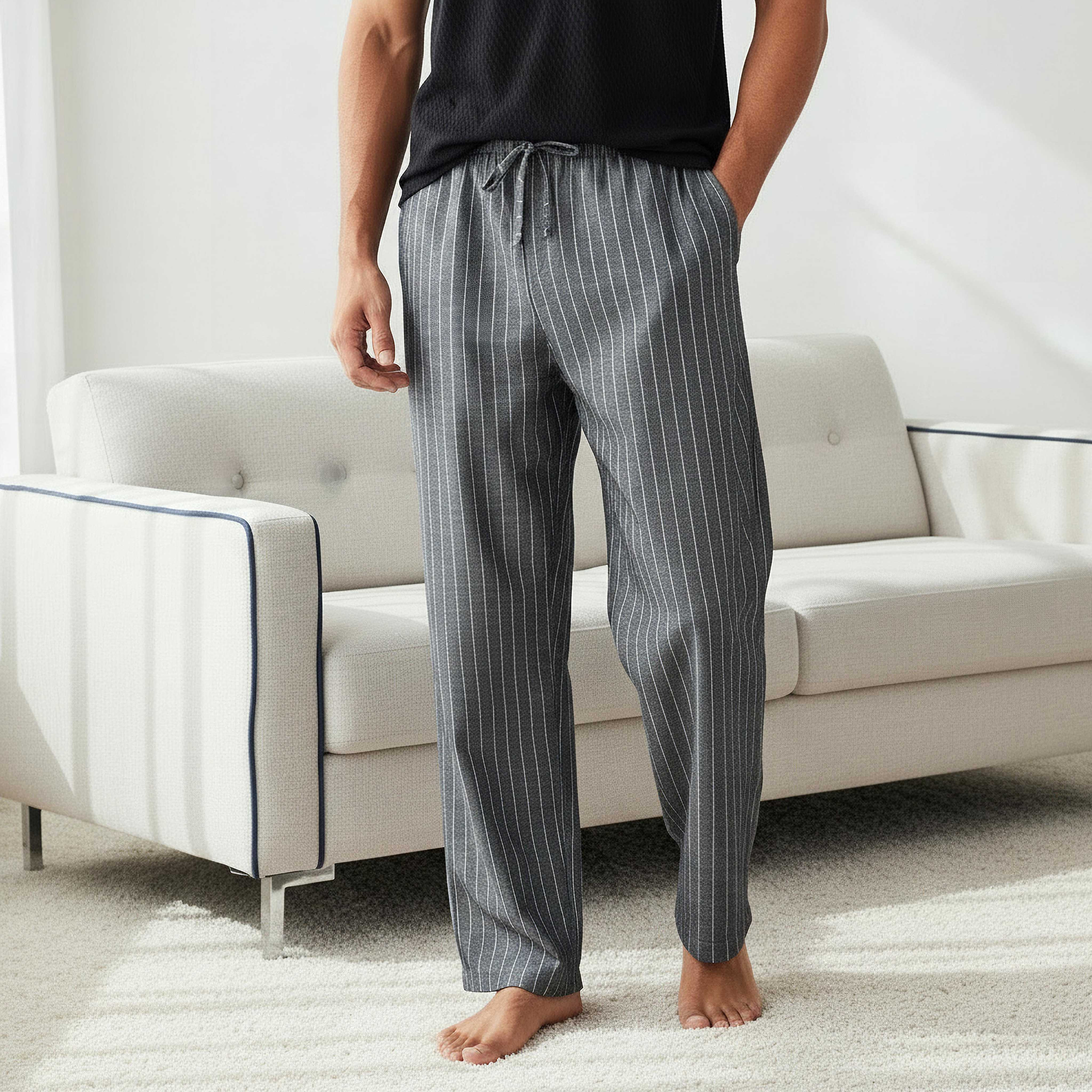 Men Cotton Striped Button Front Nightwear Set-men-clothing-nightwear-sets-image-4