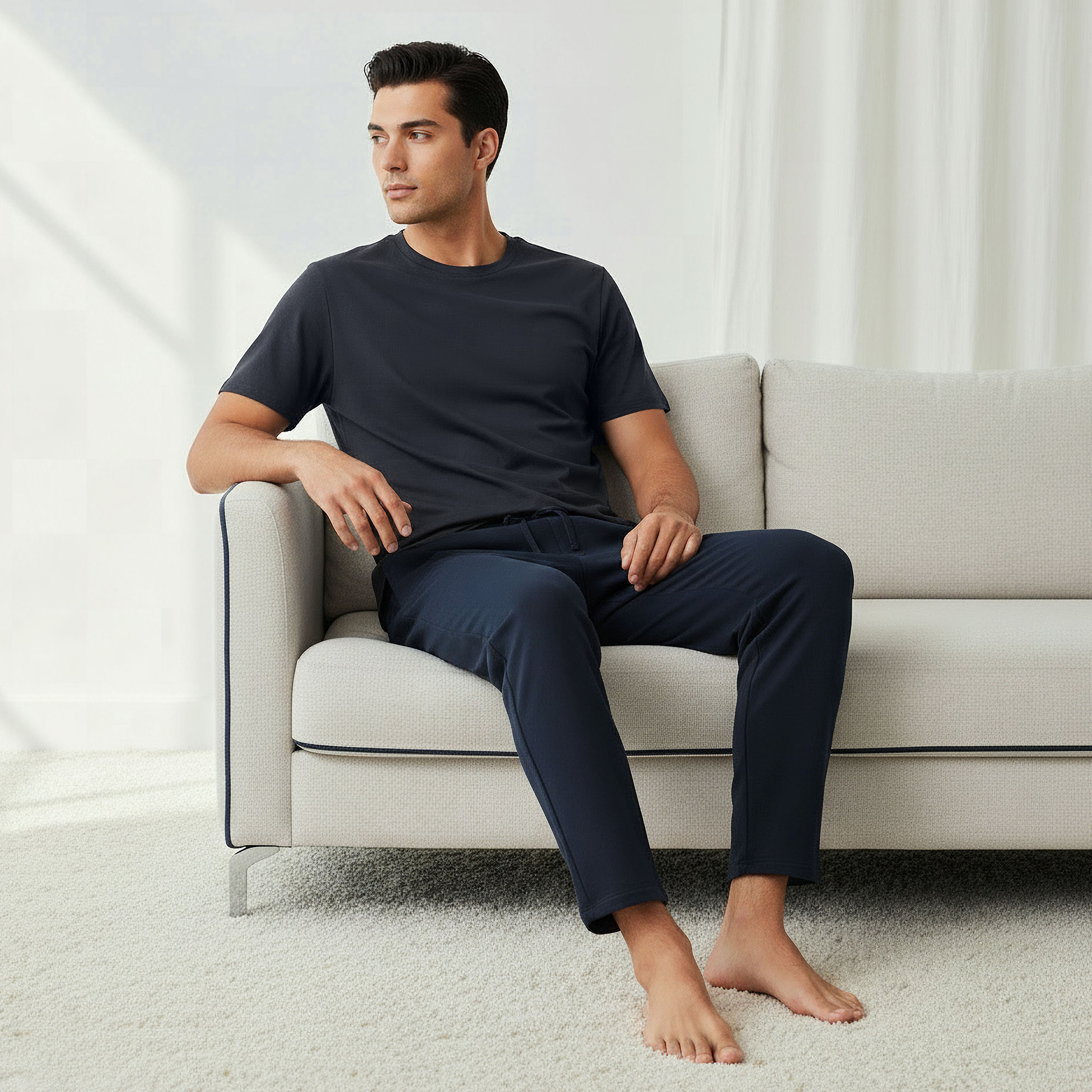 Men Cotton Nightwear Set-men-clothing-nightwear-sets-image-1