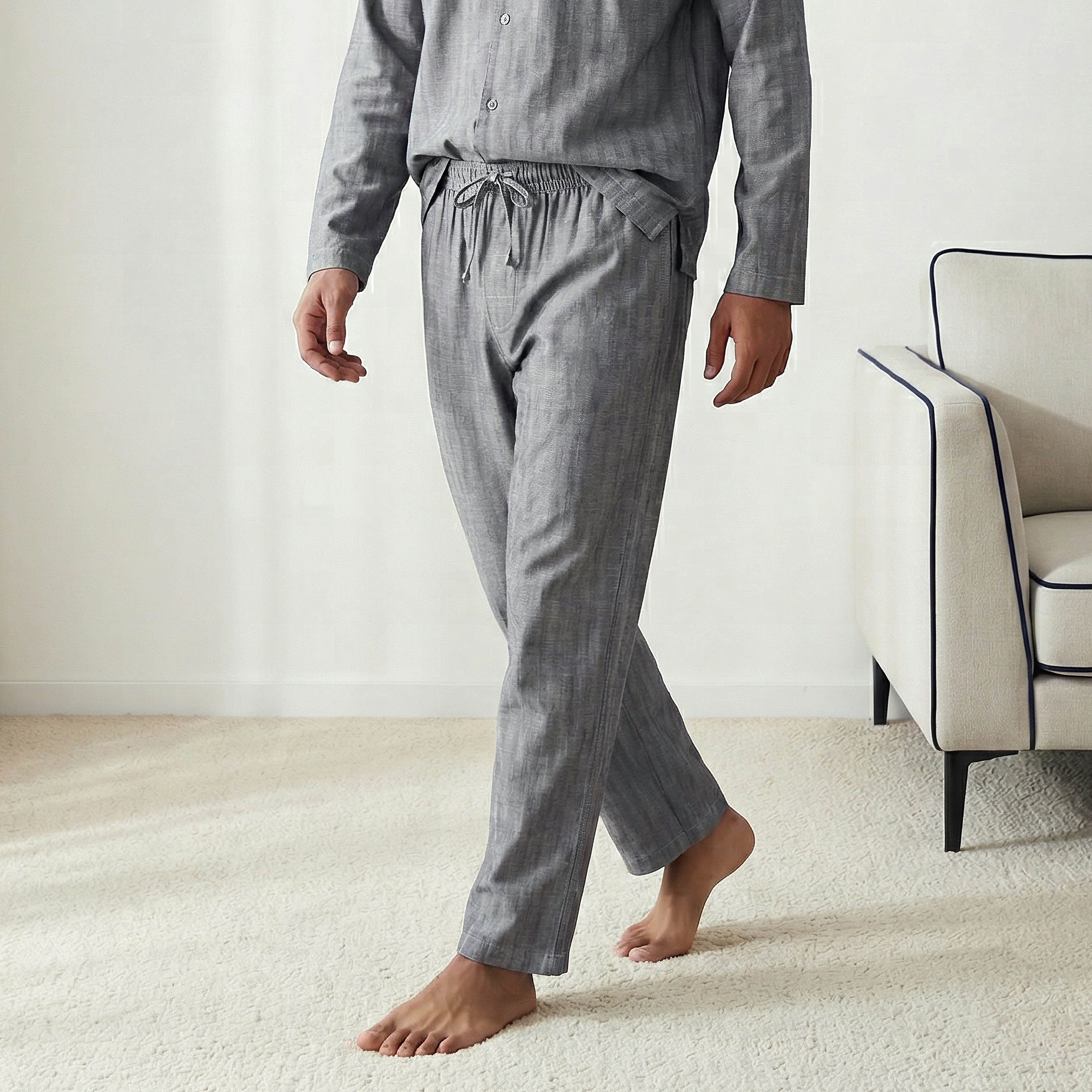 Men Cotton Striped Button Down Nightwear Set-men-clothing-nightwear-sets-image-5