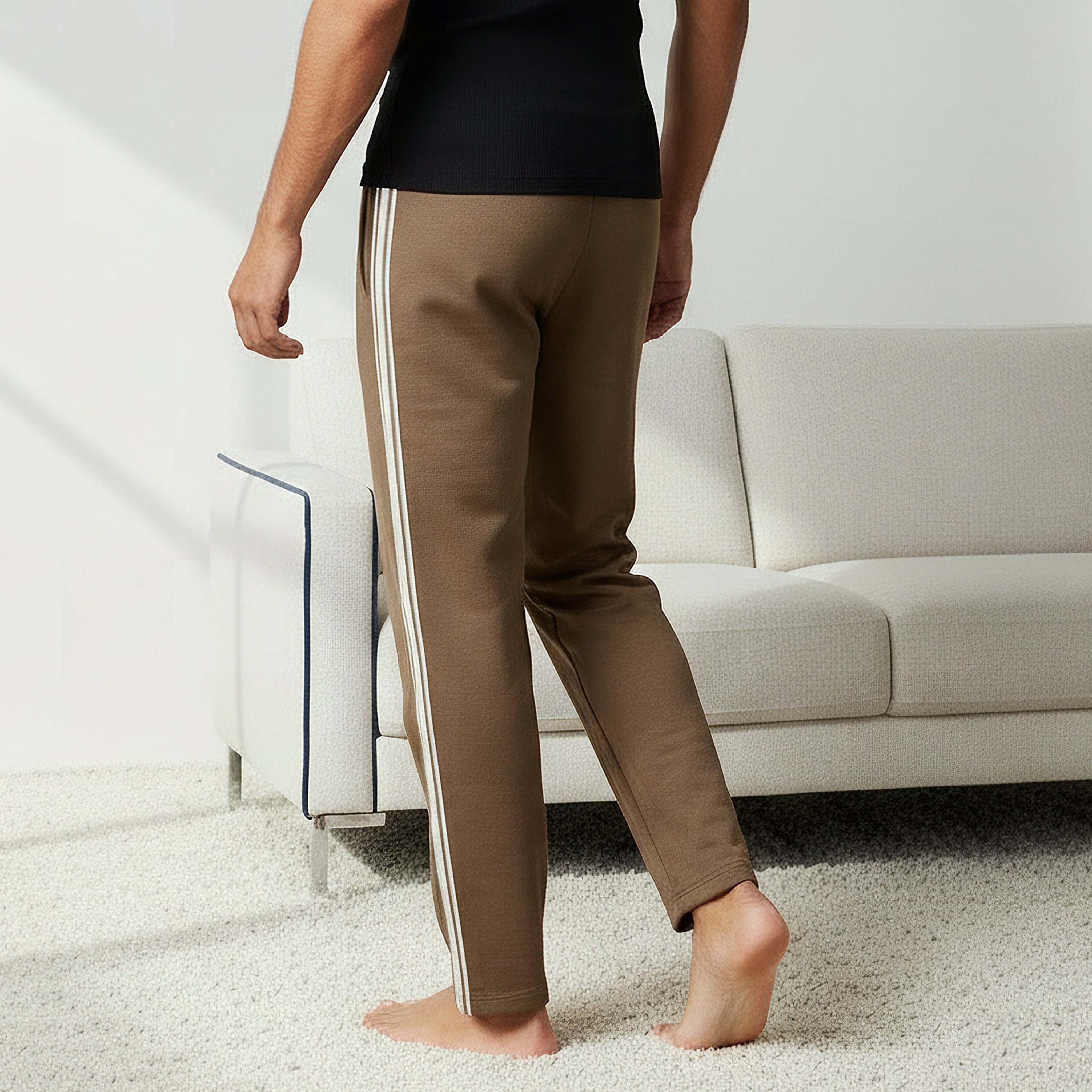 Men Straight-Leg Knit Pants with Tape Detail-men-clothing-bottoms-trousersandchinos-trousers-image-3