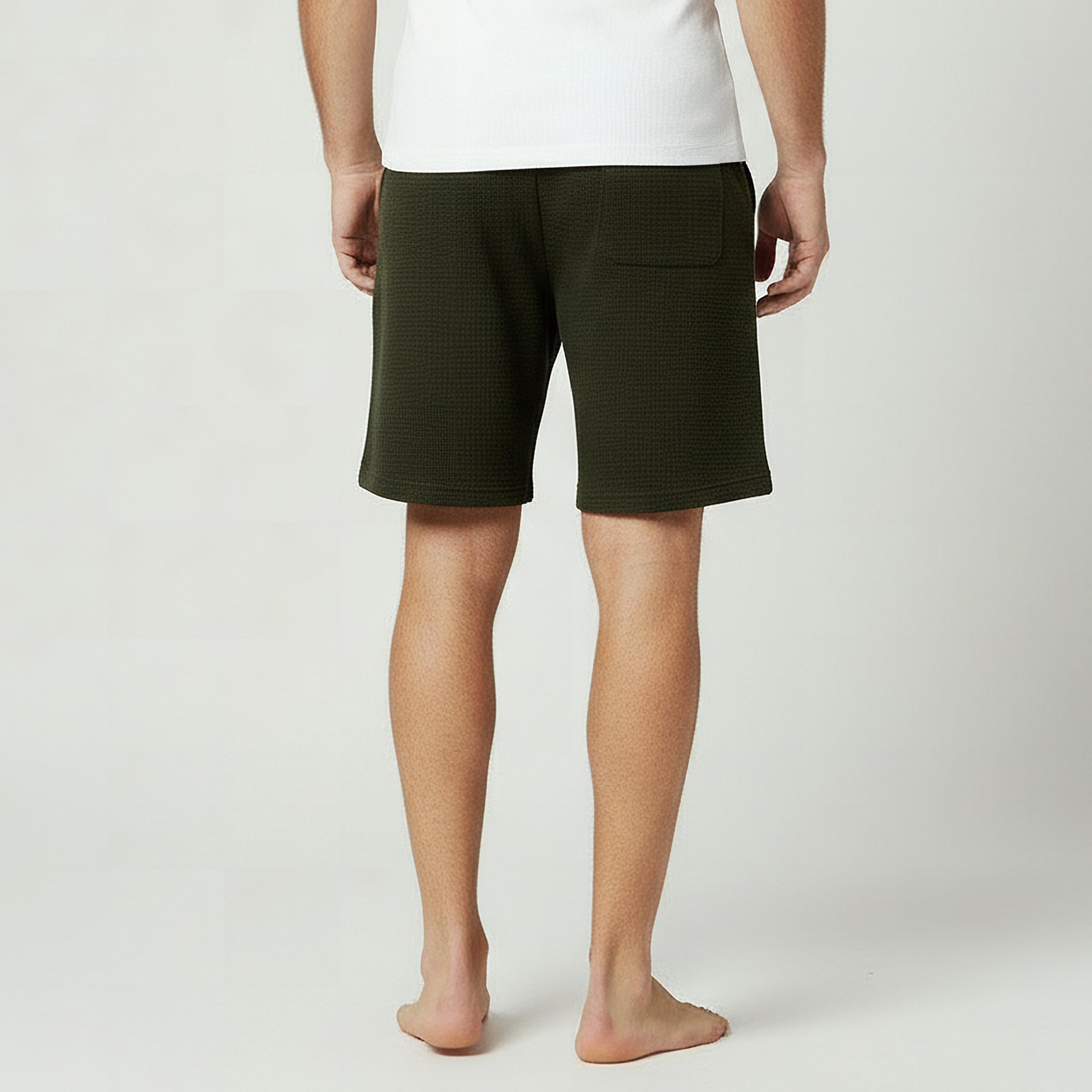 Men Flexi Waist Shorts Cotton-men-clothing-bottoms-shorts-image-3