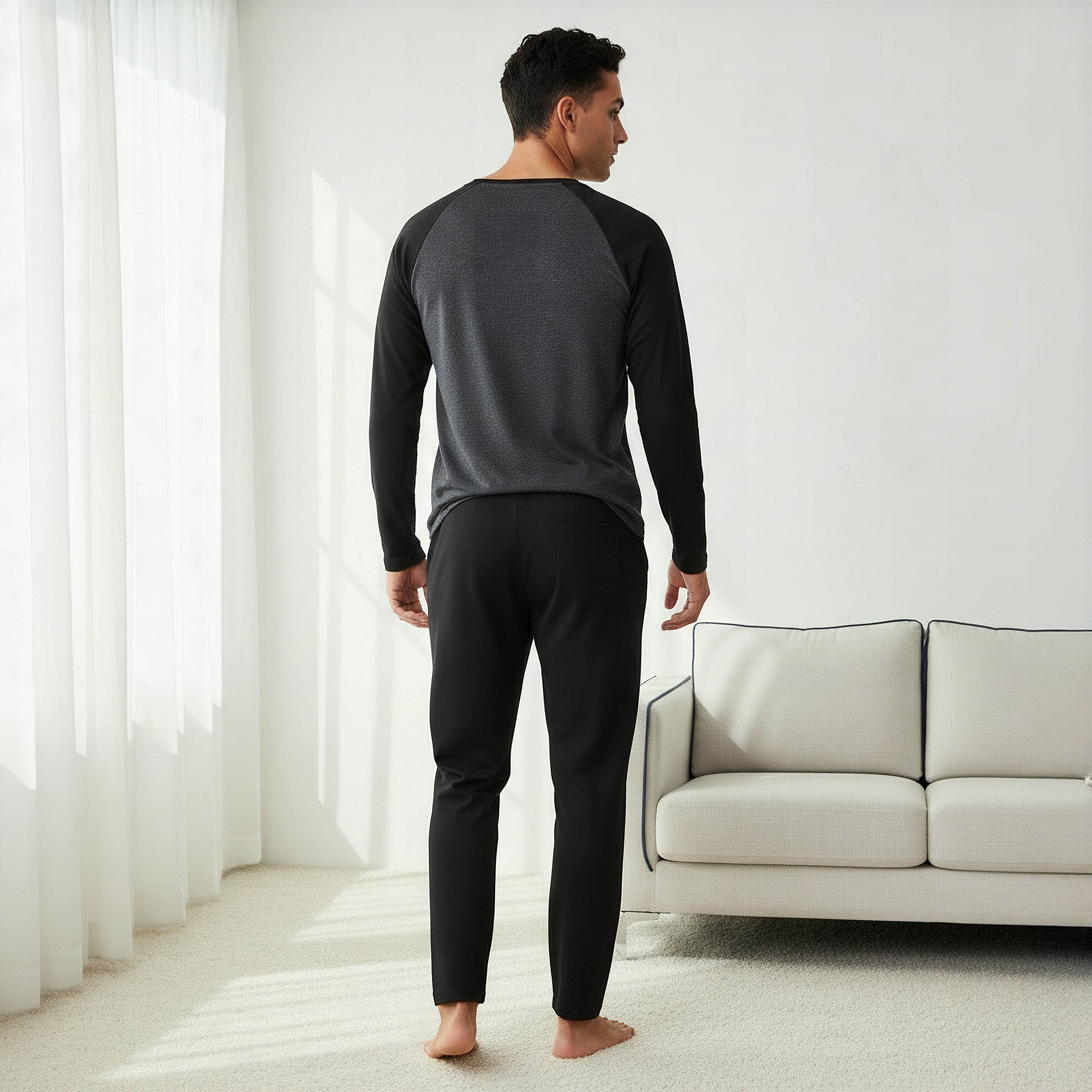 Men Color Block Nightwear Set-men-clothing-nightwear-sets-image-3