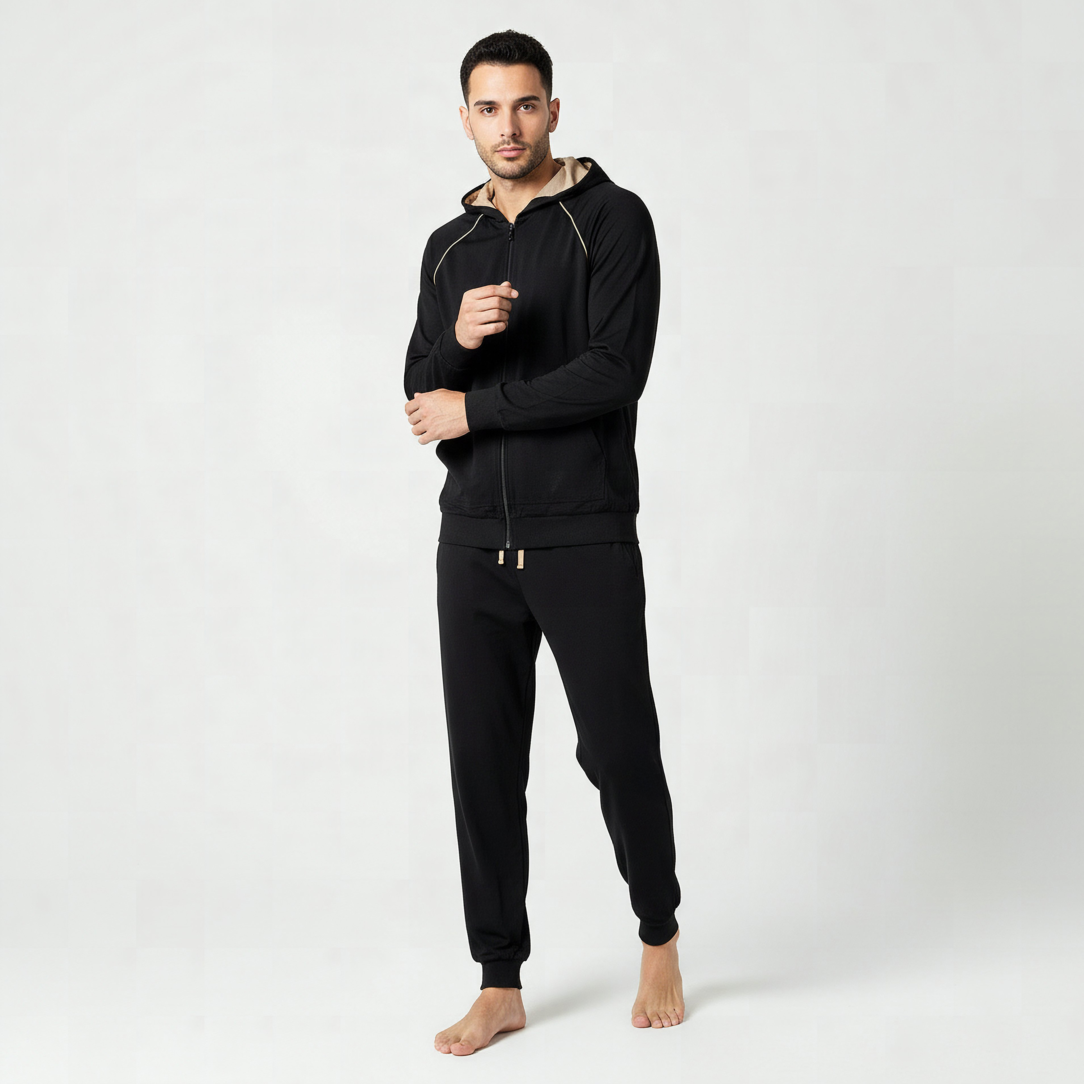 Men Piping Accent Zip Through Hoodie-men-winterwear-hoodiesandsweatshirts-image-2