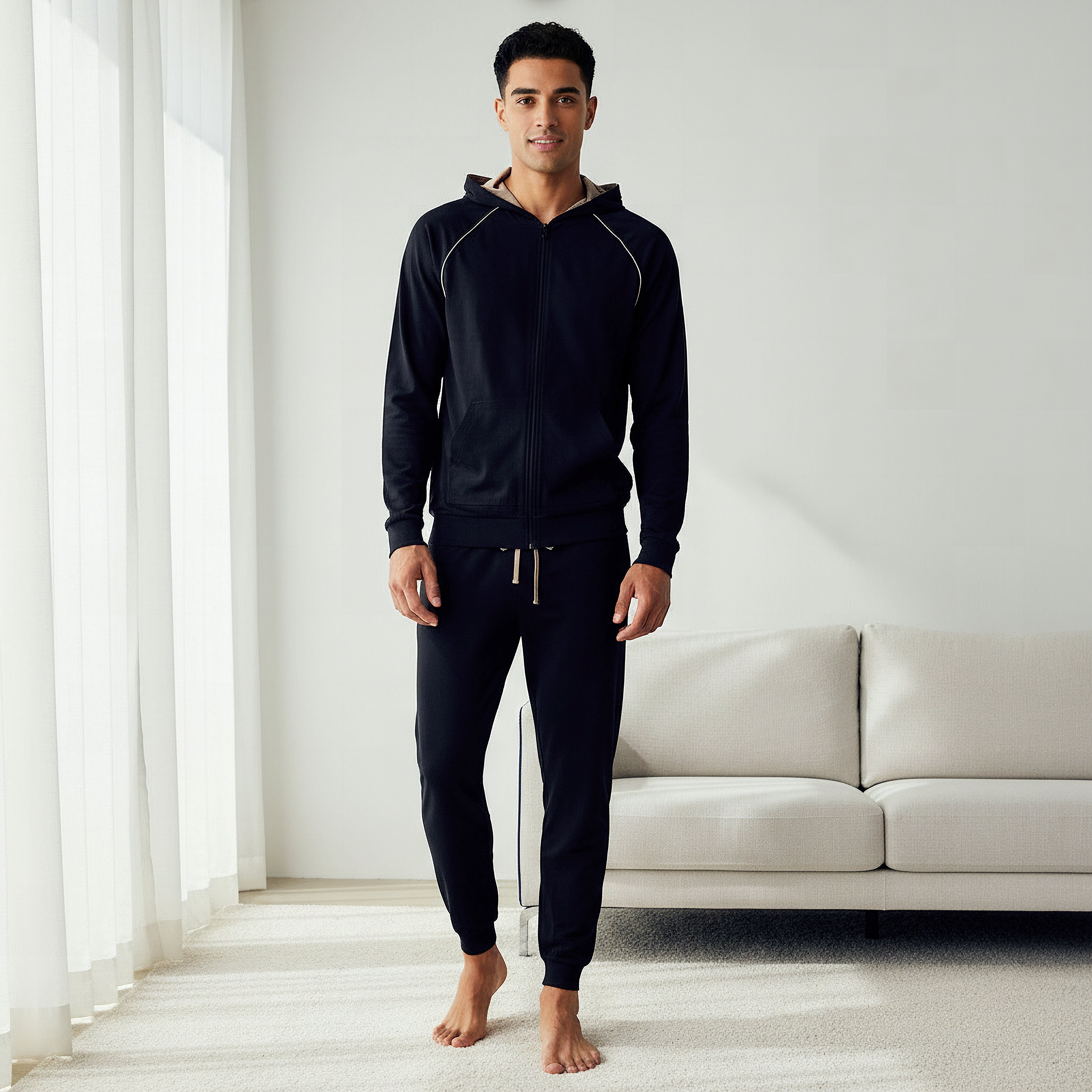 Men Pyjama with Drawstring Closure-men-clothing-nightwear-pyjamaandshorts-image-2