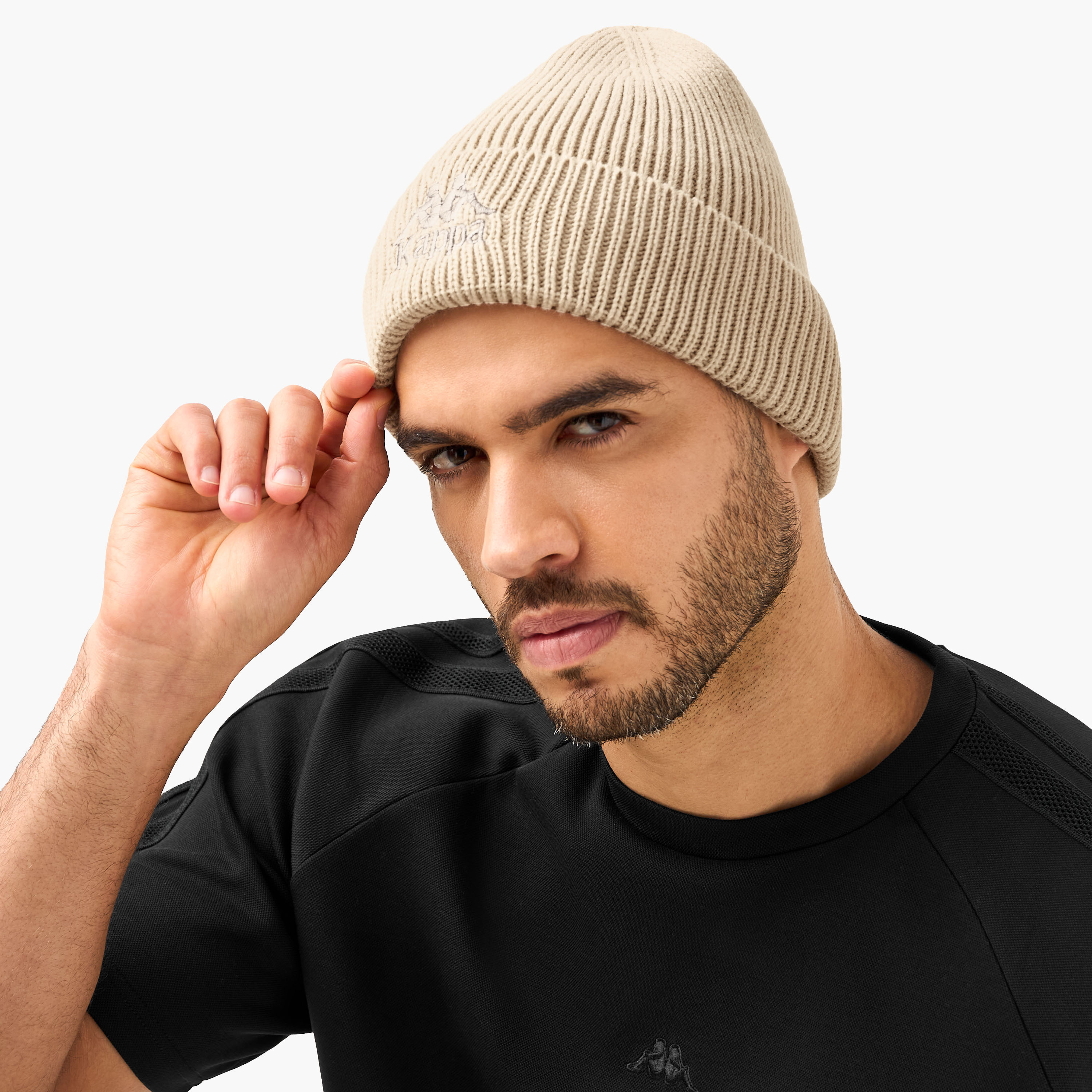 Kappa Men Beanie with Logo Embroidery - Set of 2-men-caps-image-3