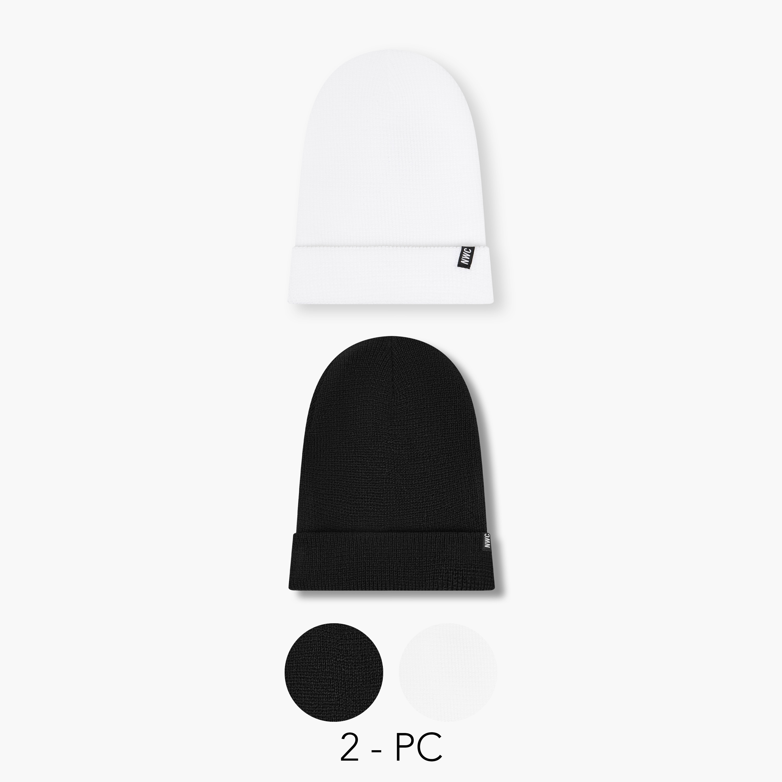 طقم قبعة بيني بارزة الملمس للرجال من قطعتين-men-caps-image-6