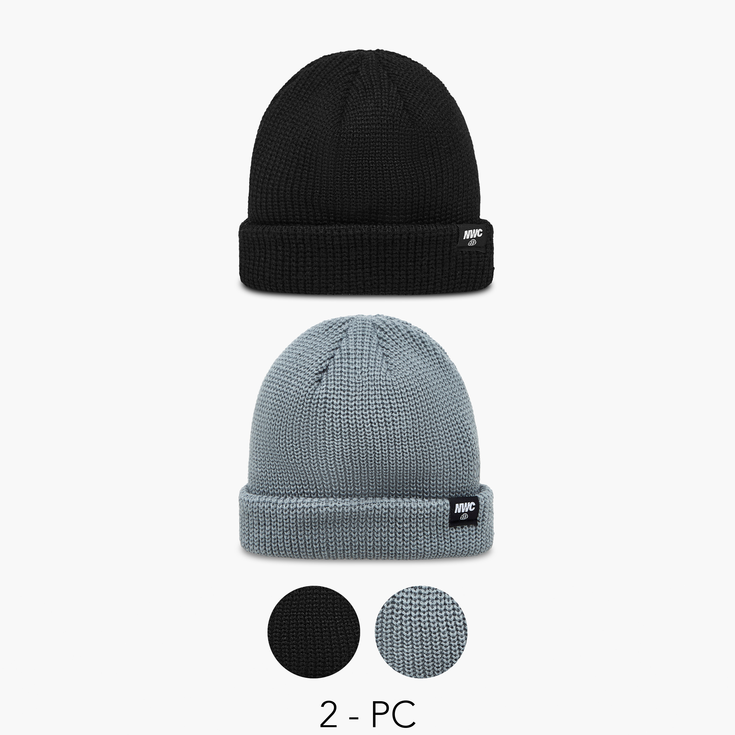 قبعات رجالي بنمط وافل بارز الملمس - طقم من قطعتين-men-caps-image-1