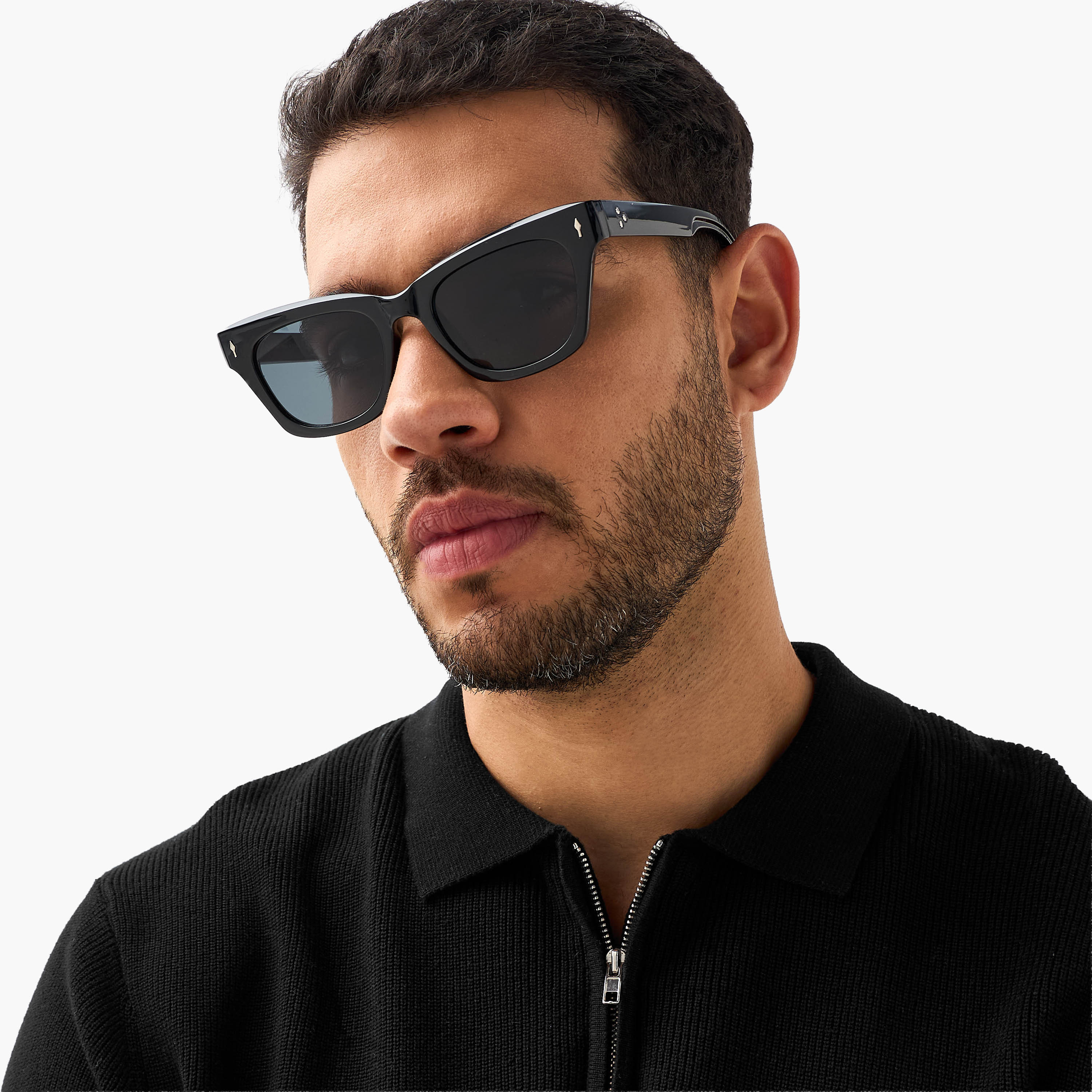 Men Wayfarer Grey Lens Sunglasses-men-sunglasses-image-2