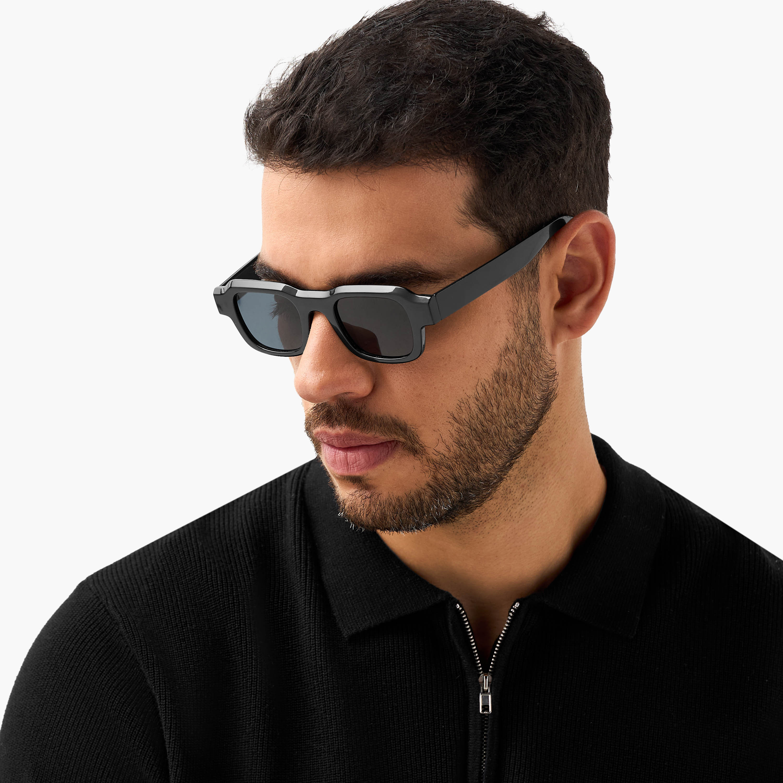 نظارة شمسية مستطيلة بعدسات زرقاء للرجال-men-sunglasses-image-2