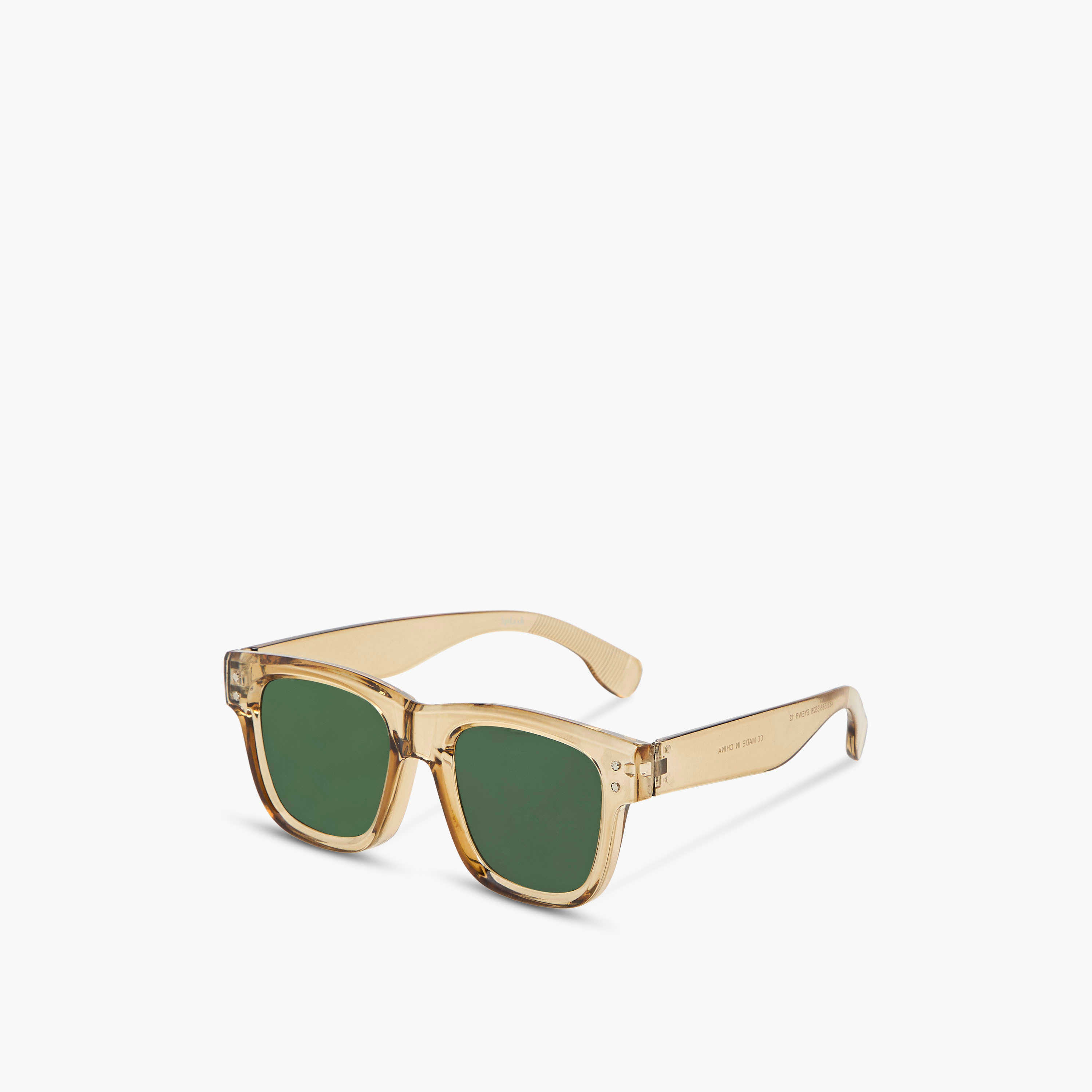 Men Wayfarer Green Lens Sunglasses-men-sunglasses-image-1