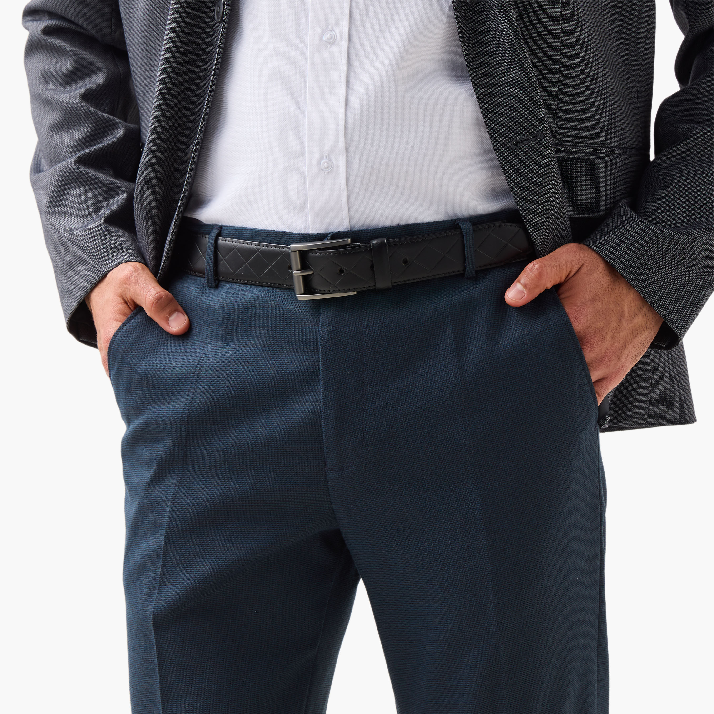 Men Textured Pin Buckle Belt-men-beltsandwallets-belts-image-2