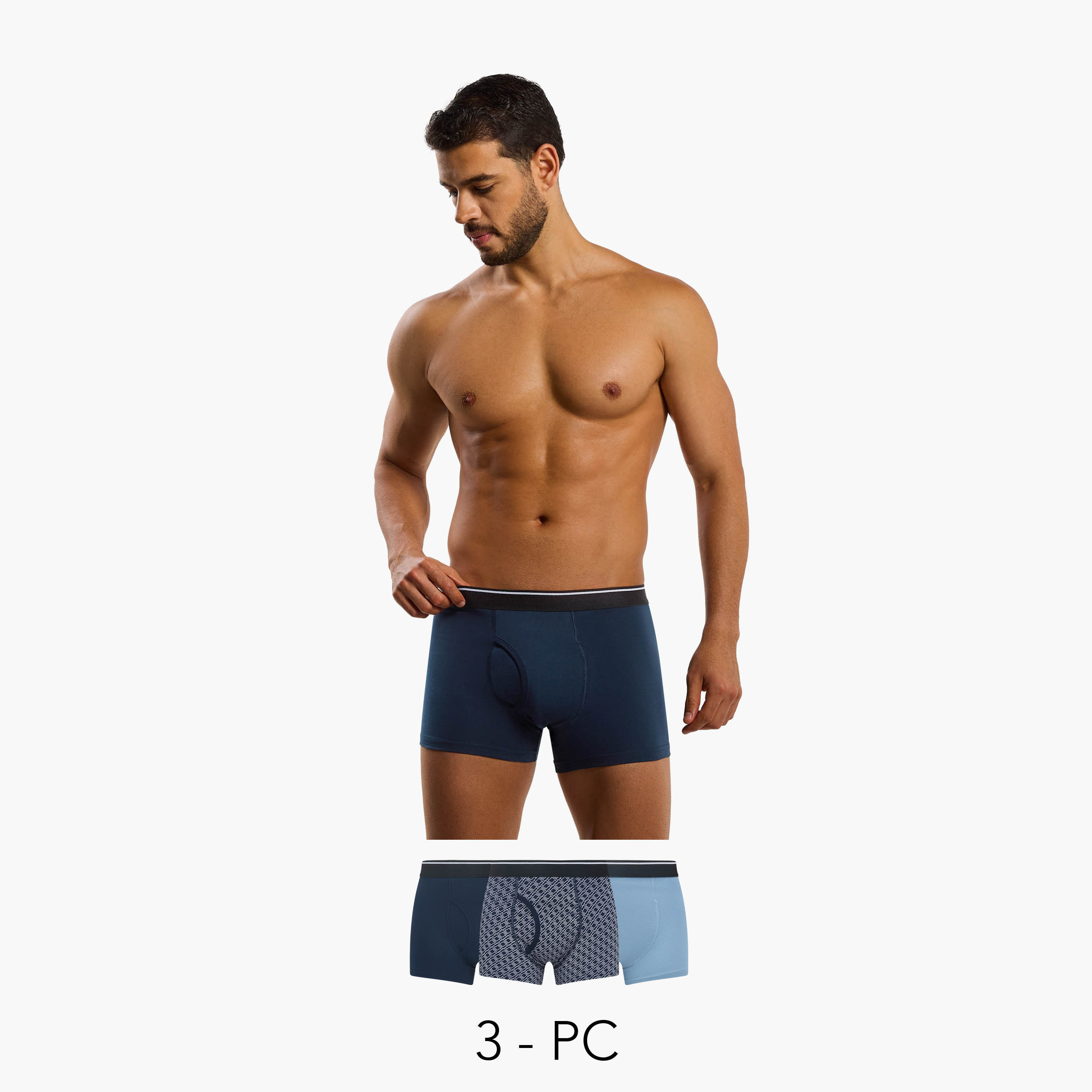 Men Assorted Trunks - Pack of 3-men-clothing-innerwear-underwear-image-1