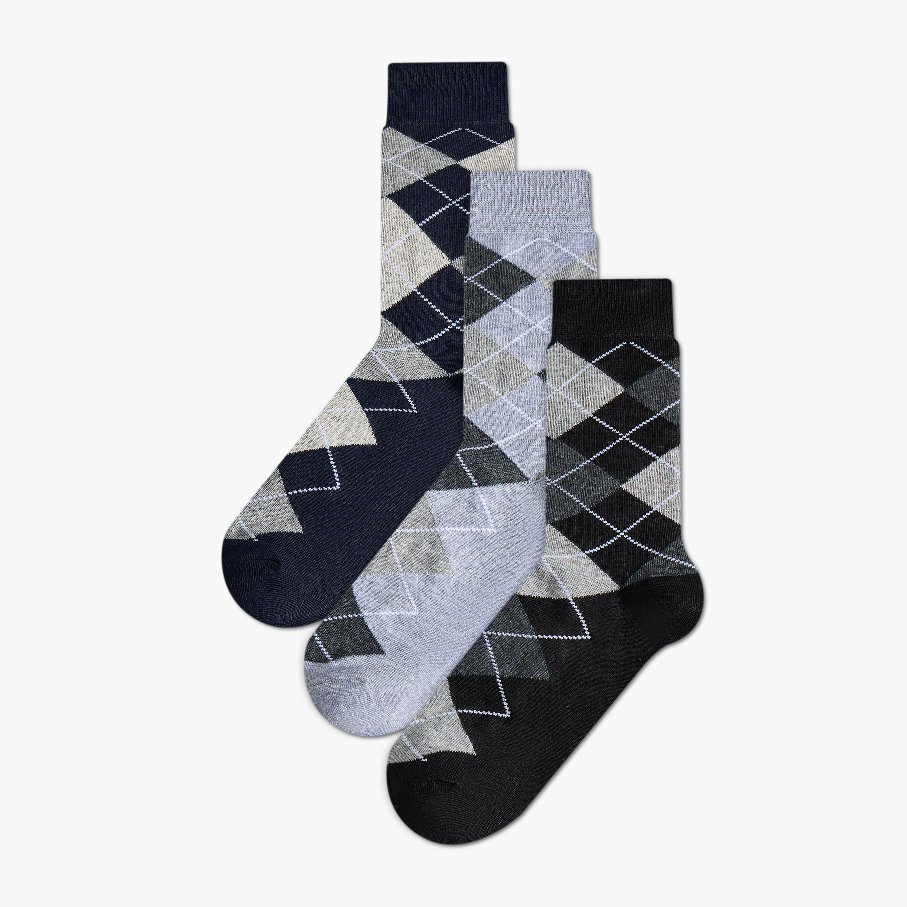 جوارب رجالية بطول الكاحل - طقم من 3-men-socks-image-1
