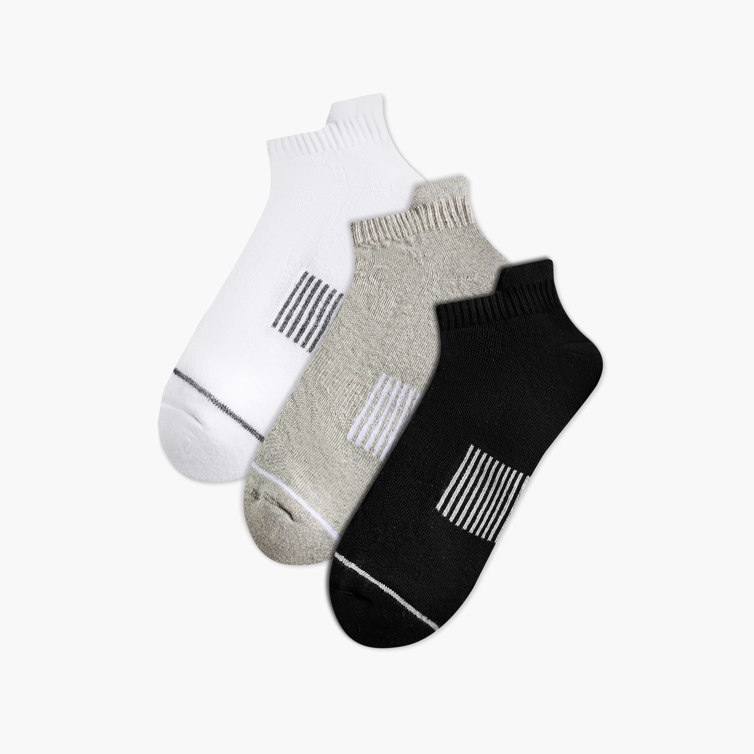 Men Socks Ankle Length Half Terry - Set of 3-men-socks-image-1