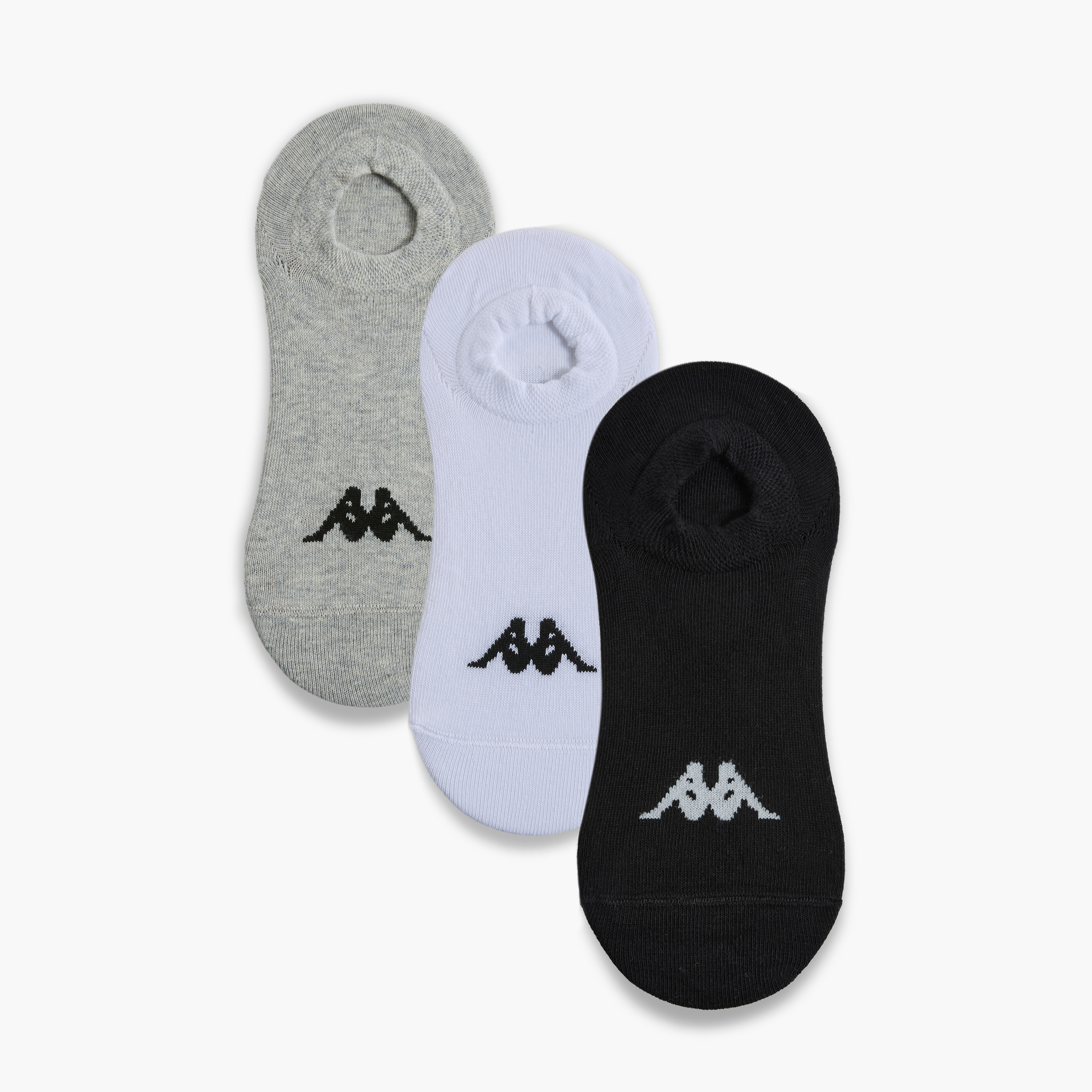 Kappa Men Non Terry Invisible Socks - Set of 3-men-socks-image-1